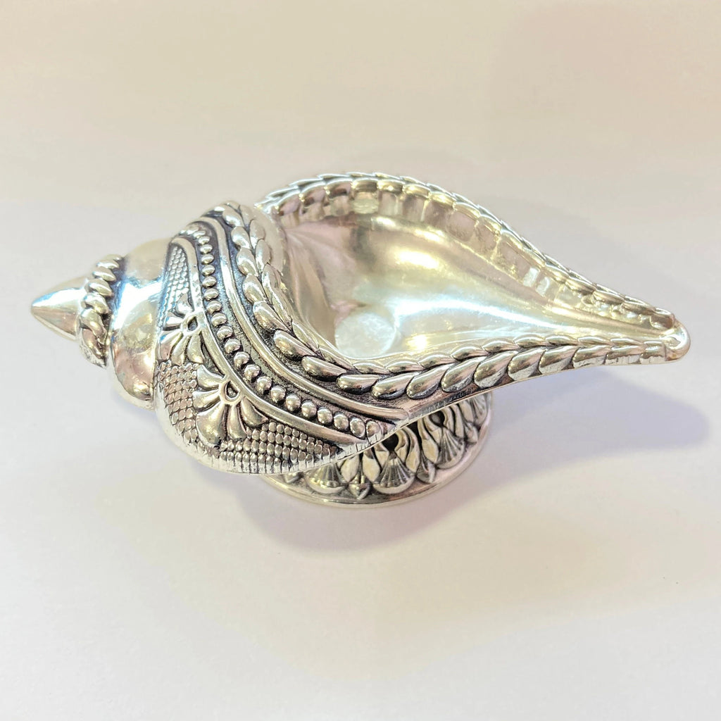 925 Sterling Silver Shank Diya / Designer Diya / Shank Diya