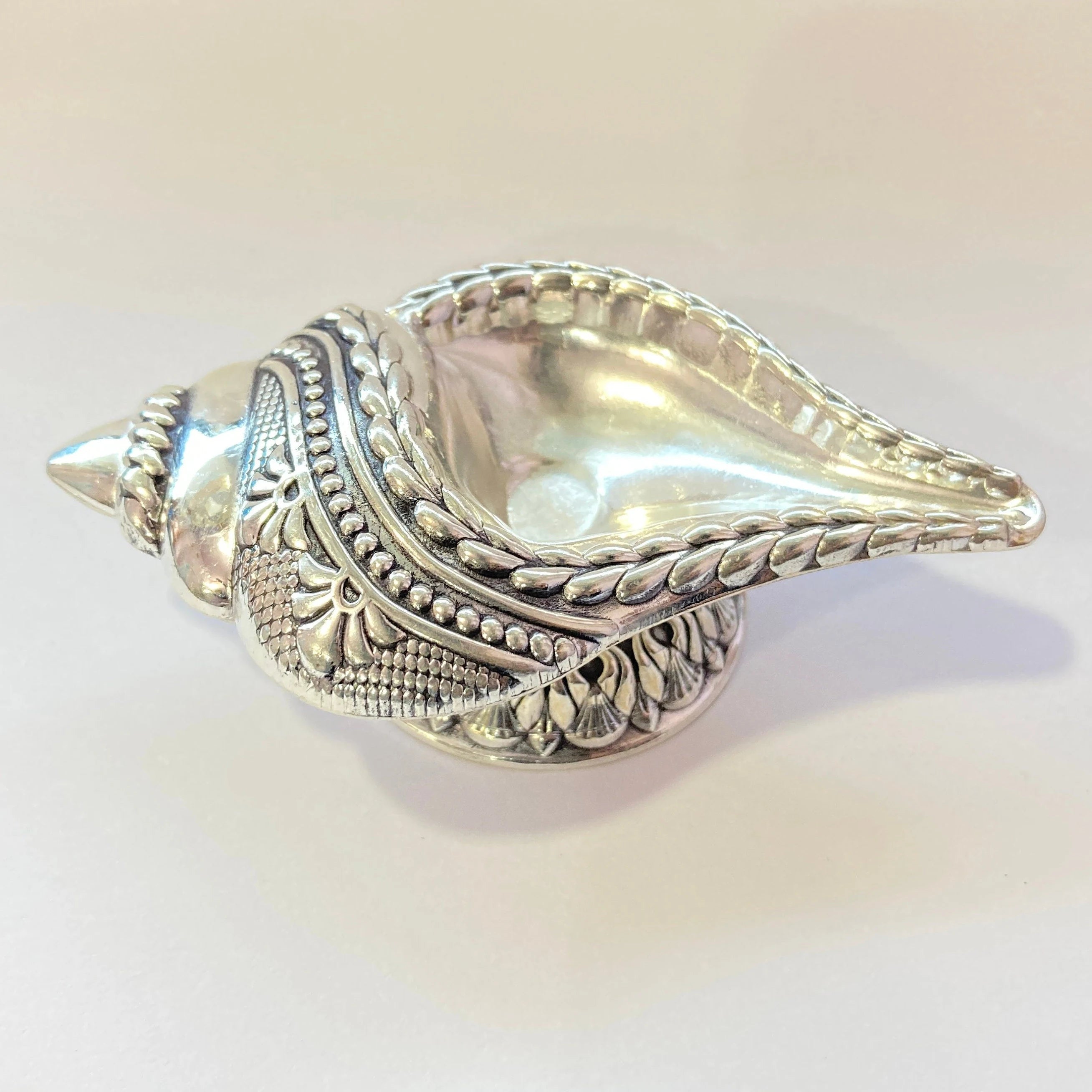 925 Sterling Silver Shank Diya / Designer Diya / Shank Diya