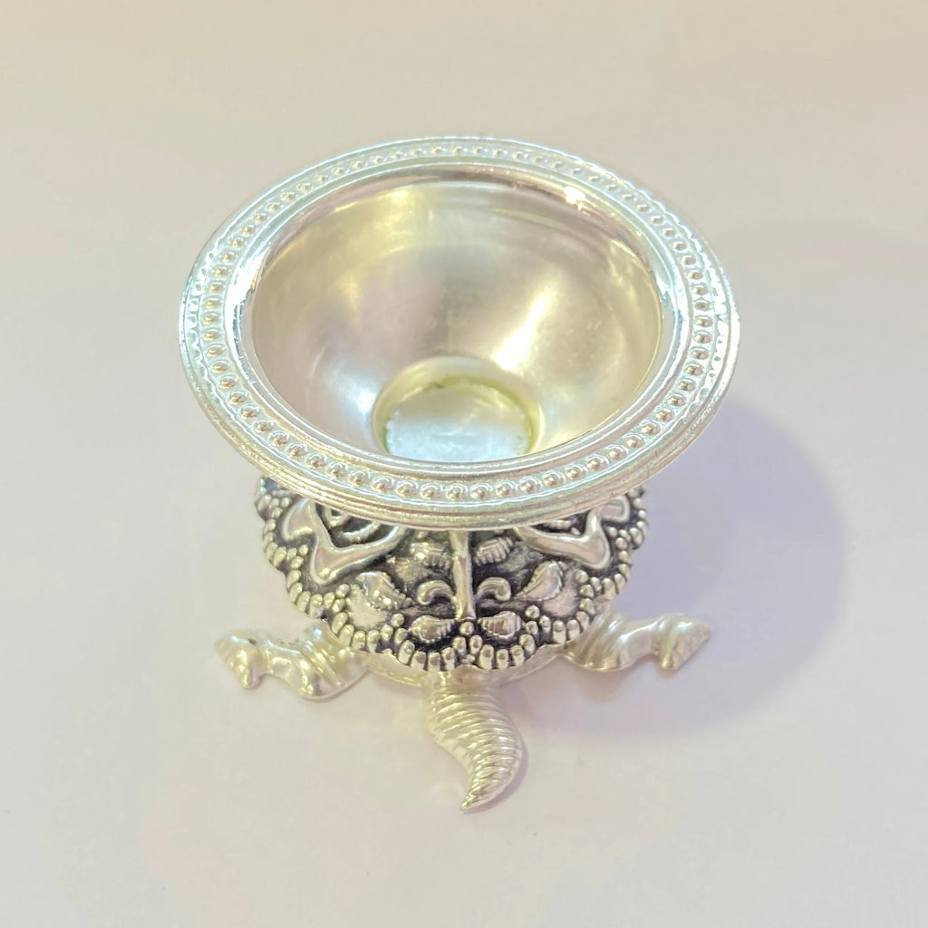 925 Sterling Silver Tortoise Diya / Designer Diya / Tortoise Diya