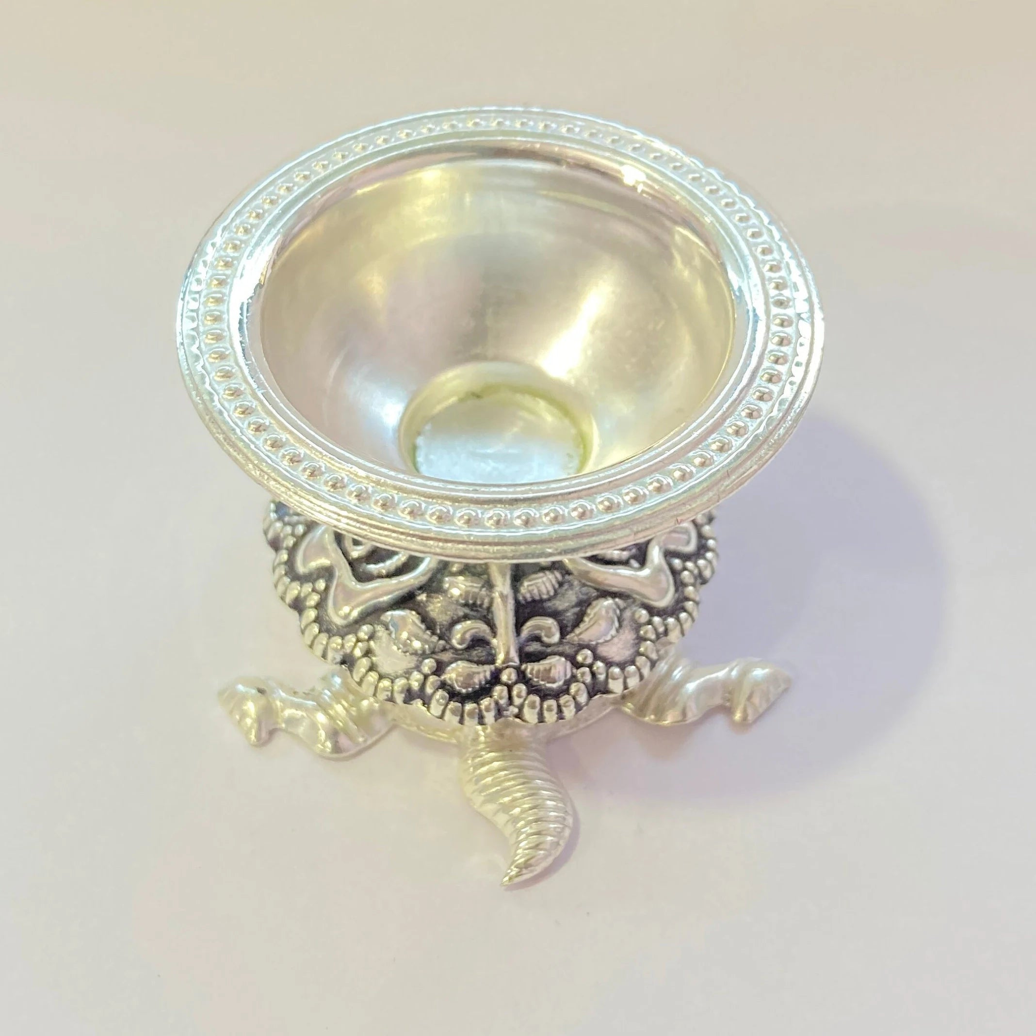 925 Sterling Silver Tortoise Diya / Designer Diya / Tortoise Diya