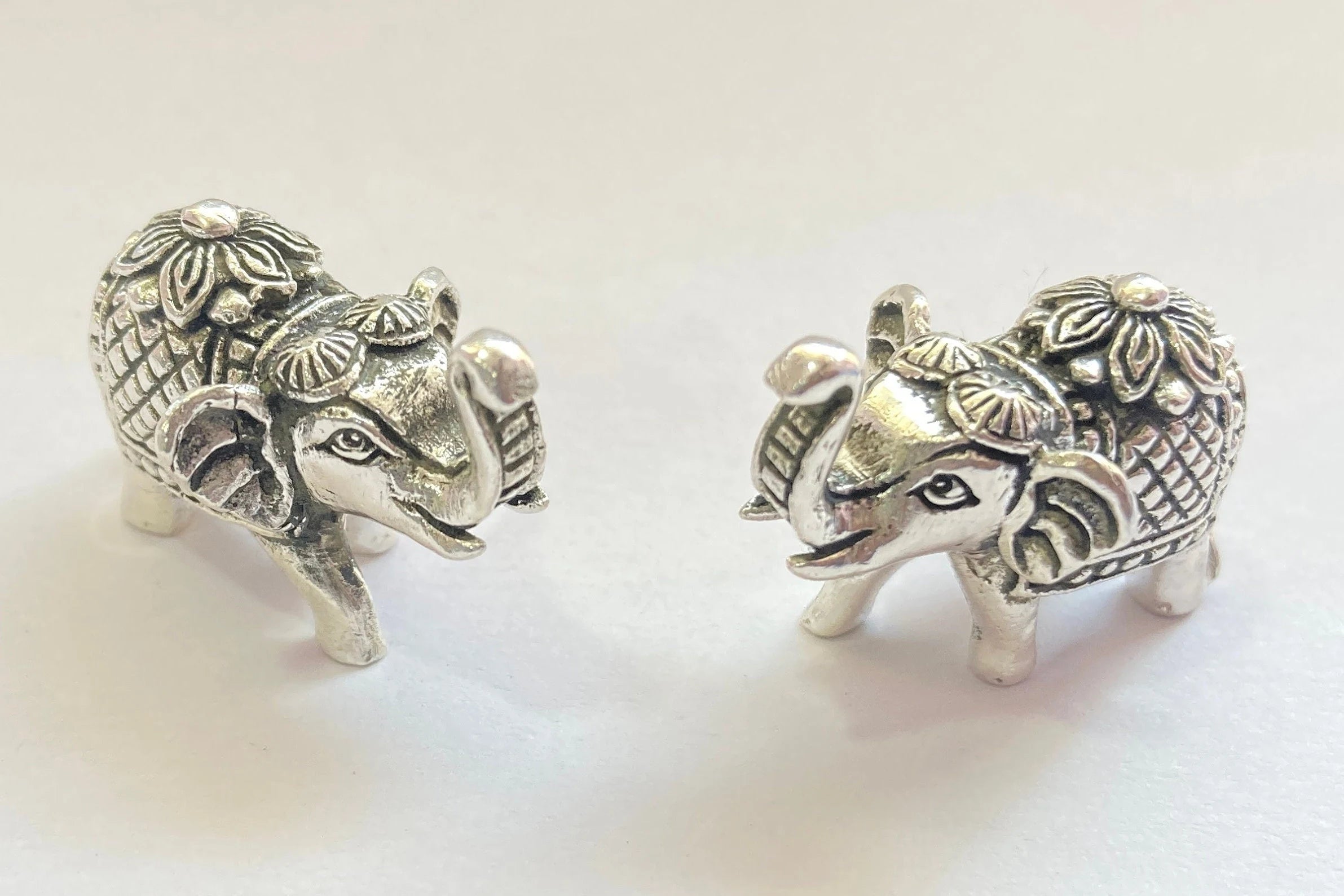 925 Sterling Silver Elephant Idol / Silver Elephant Statue