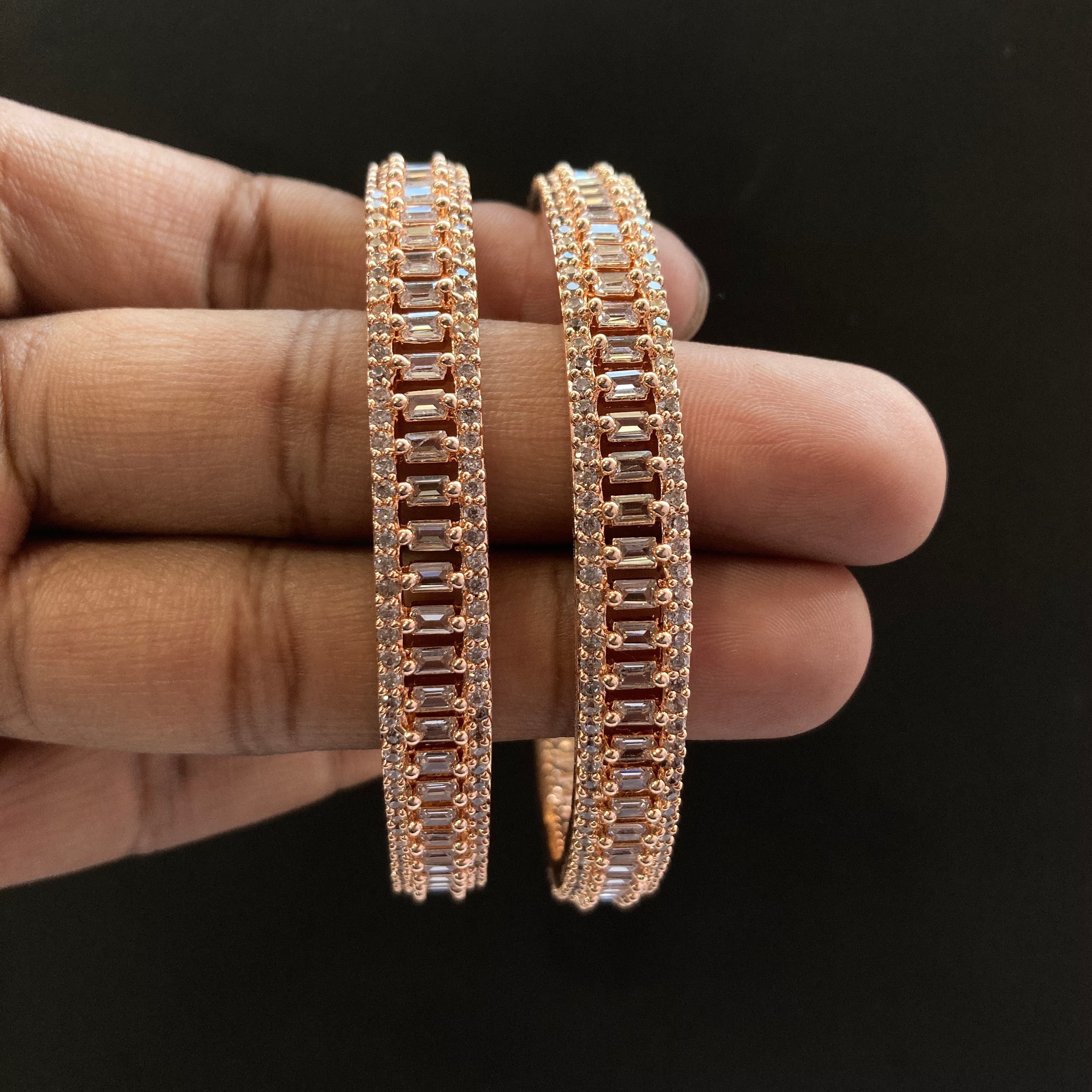 CZ Bangles Rose Gold Bangles / Diamond Bangles