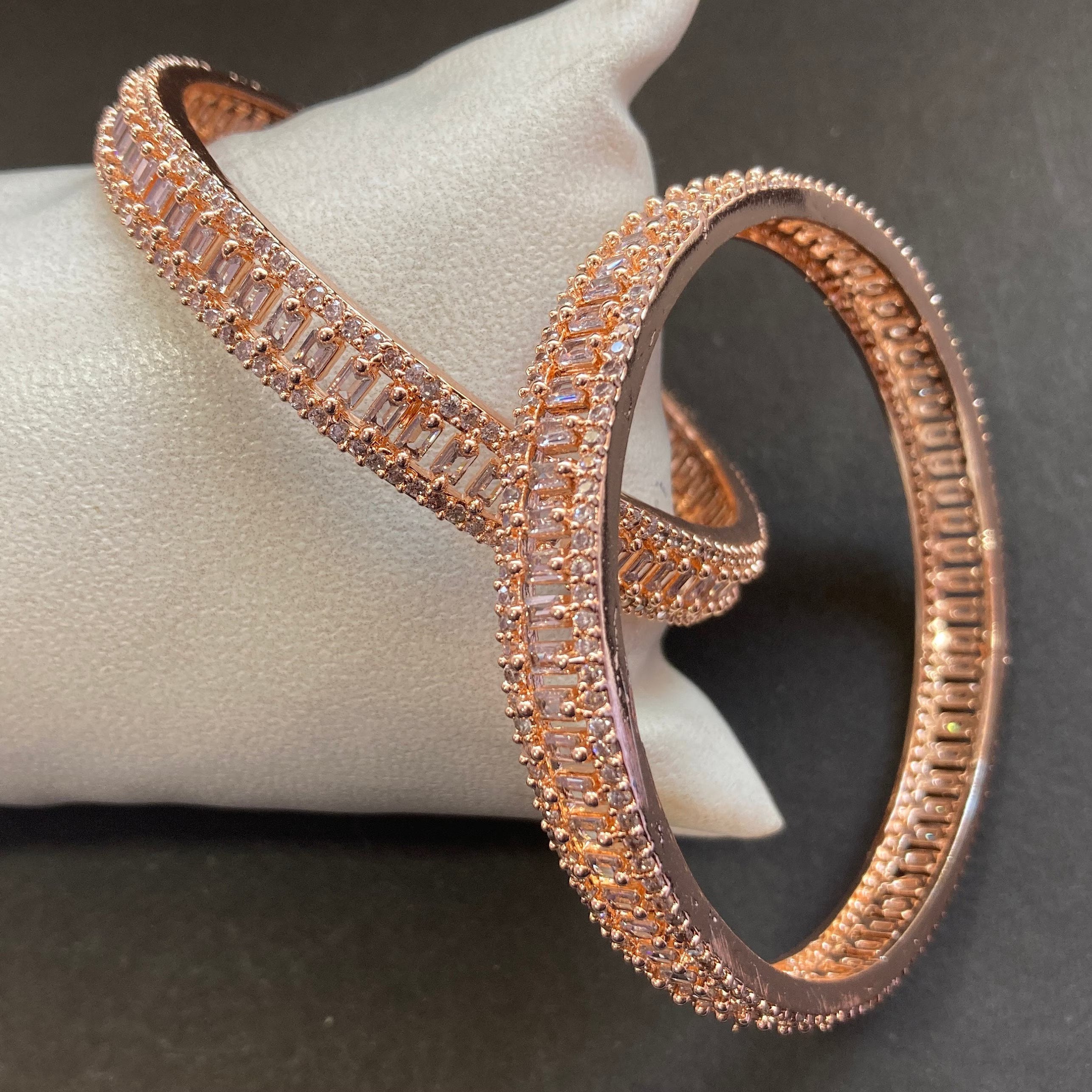 CZ Bangles Rose Gold Bangles / Diamond Bangles