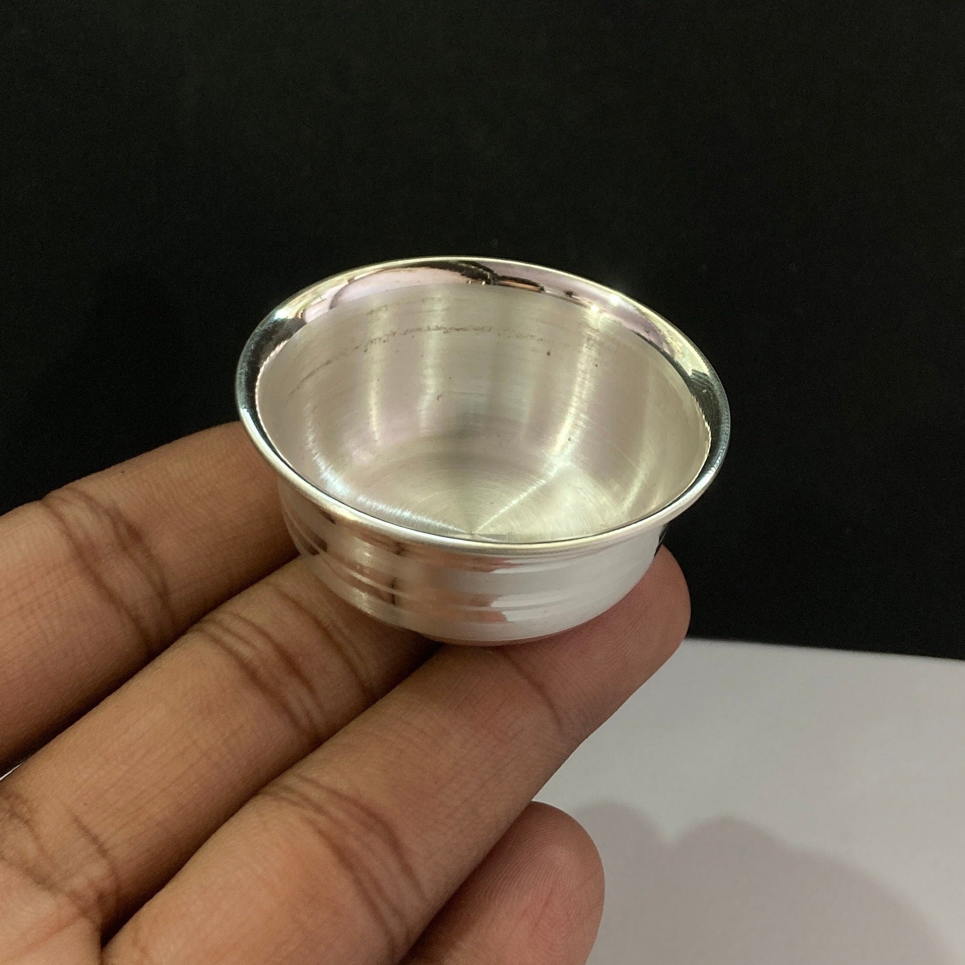 999 Solid Silver Bowl Of All Sizes / Silver Katori / Silver Bowl For Prasad, Baby Milk/Medician, Dinner / Pooja