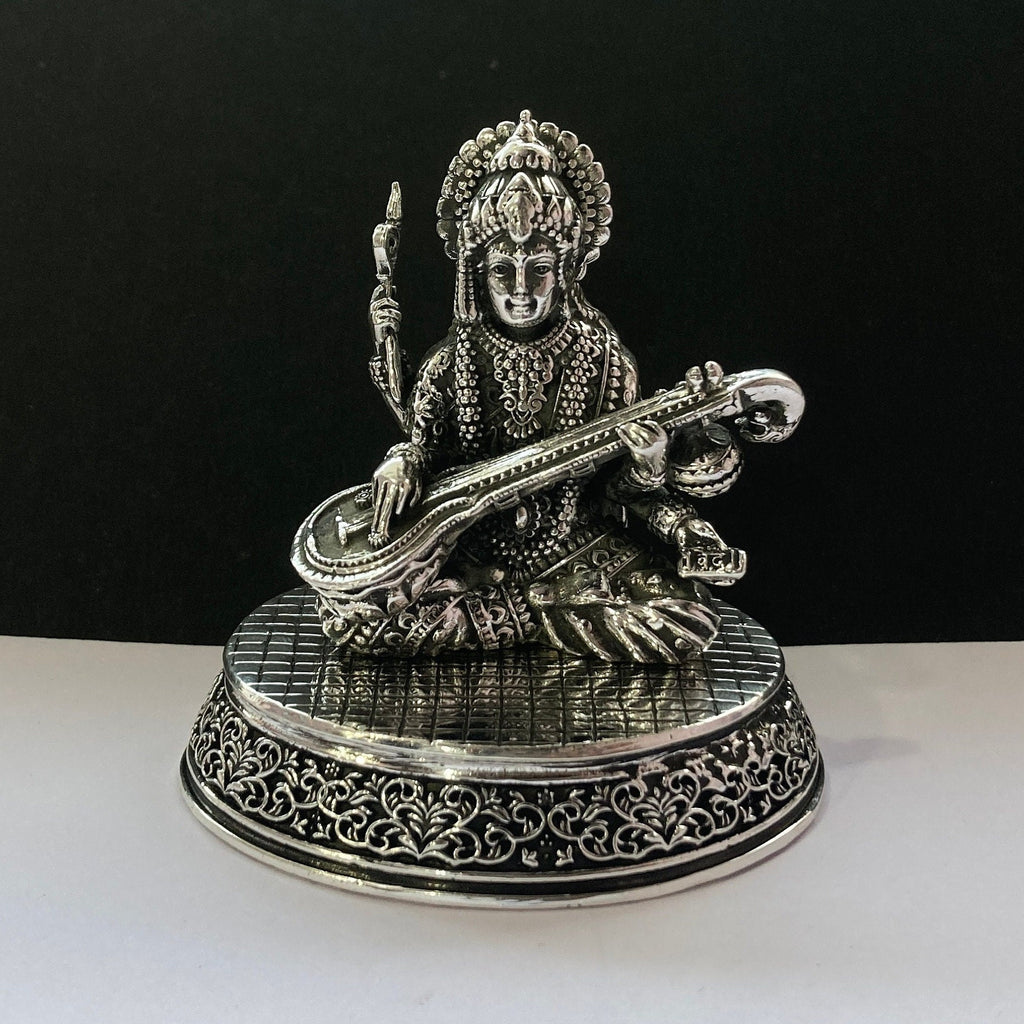925 Sterling Silver  Saraswati Statue