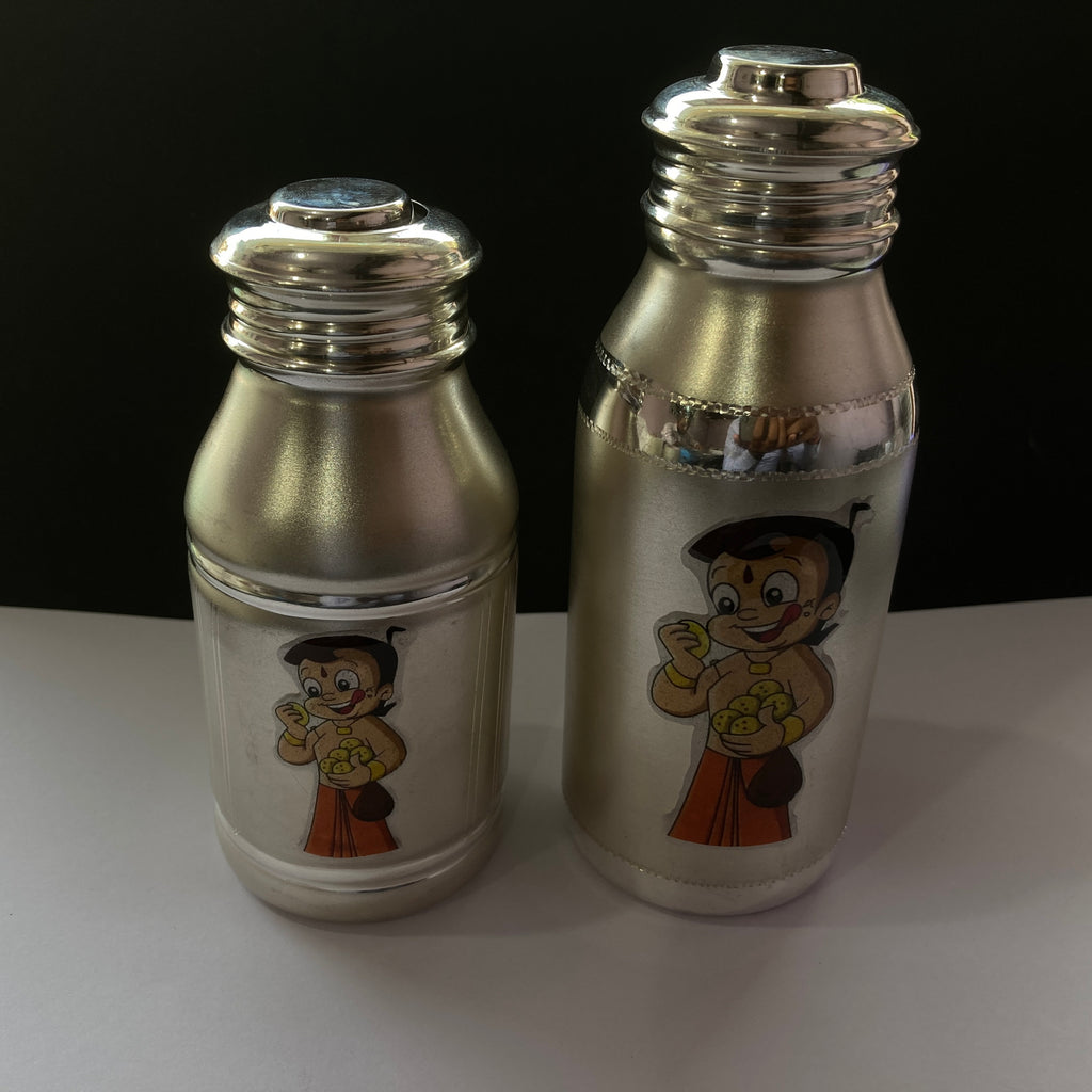Pure Silver Milk Bottle for Kids