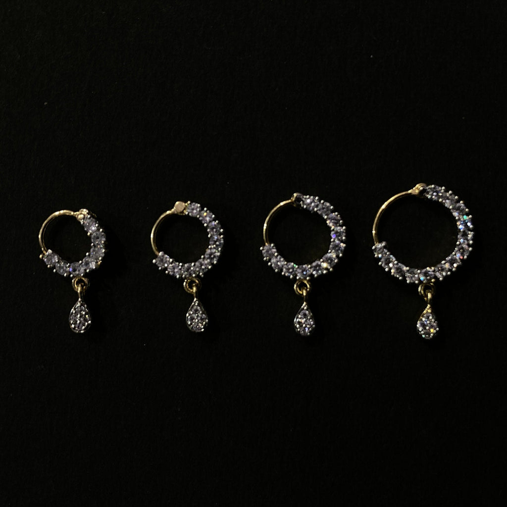 Diamond Nose Ring/Gold Nath/Indian Nose Ring/Indian Jewelry/ piercing Required /Bollywood/Bridal Nath