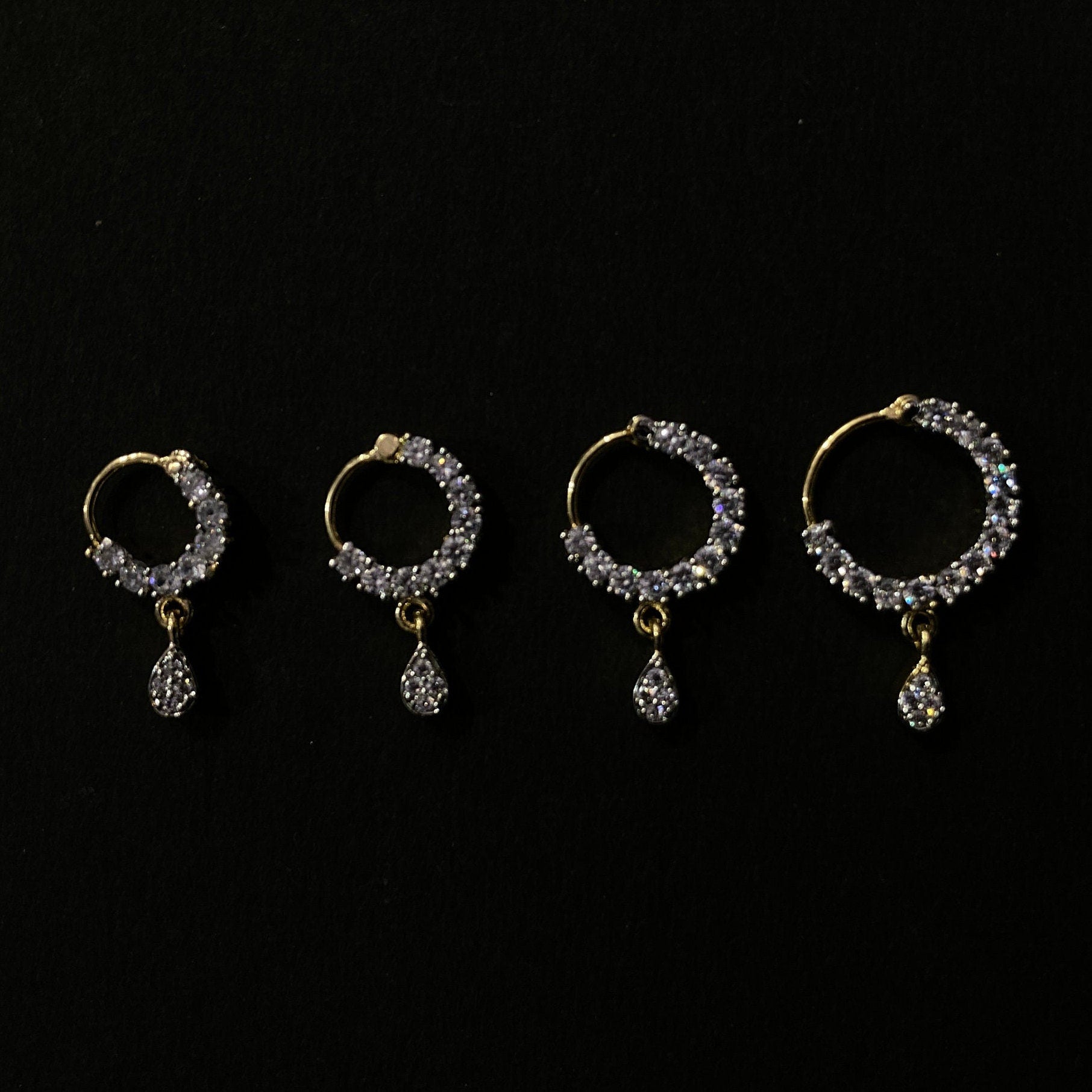 Diamond Nose Ring/Gold Nath/Indian Nose Ring/Indian Jewelry/ piercing Required /Bollywood/Bridal Nath