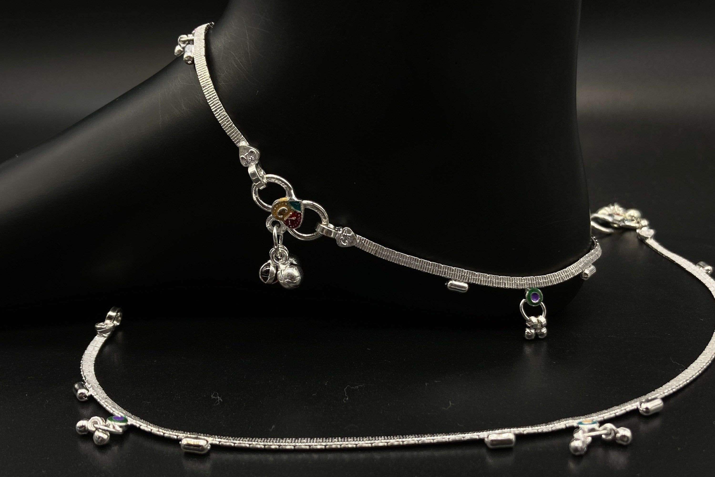Silver Anklet / Silver Payal For Women