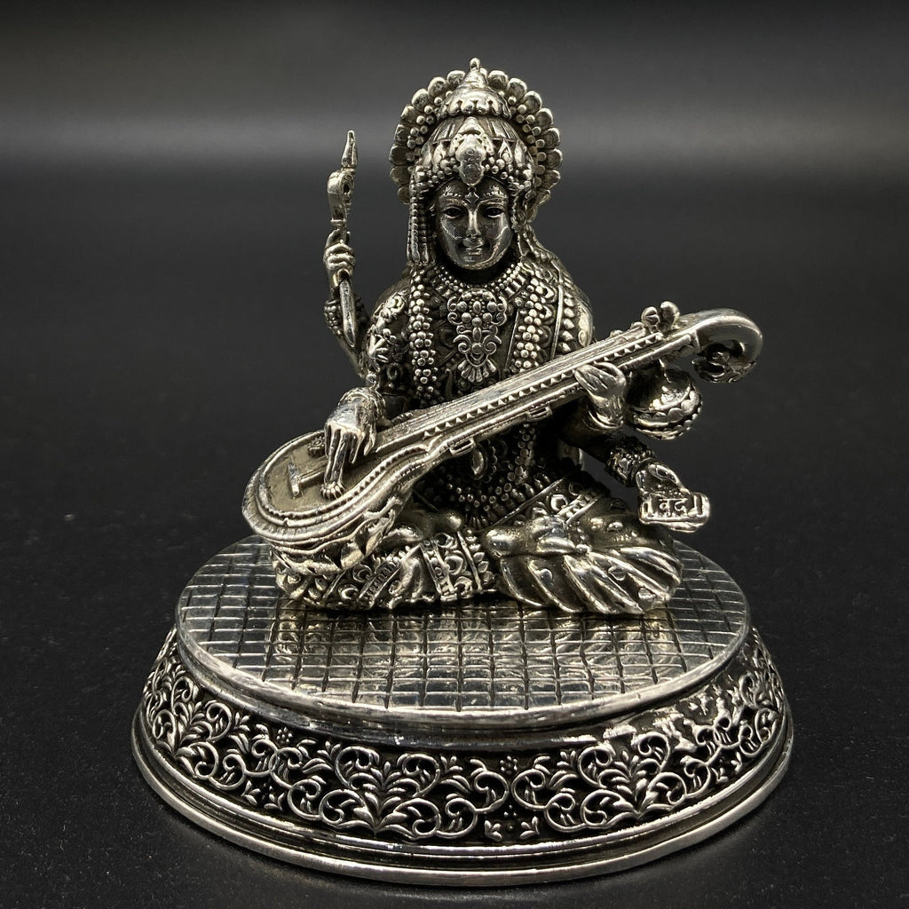 925 Sterling Silver  Saraswati Statue