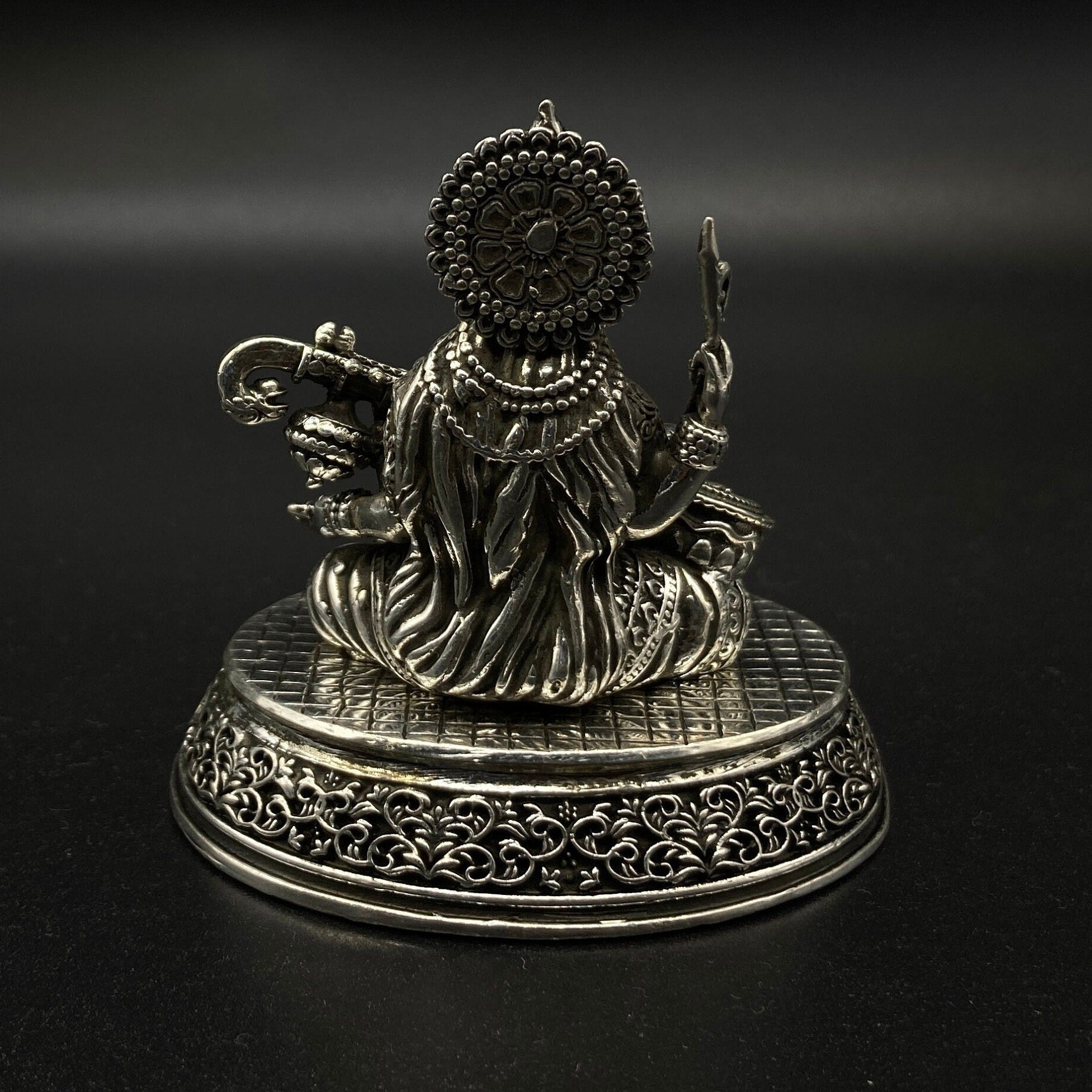 925 Sterling Silver  Saraswati Statue
