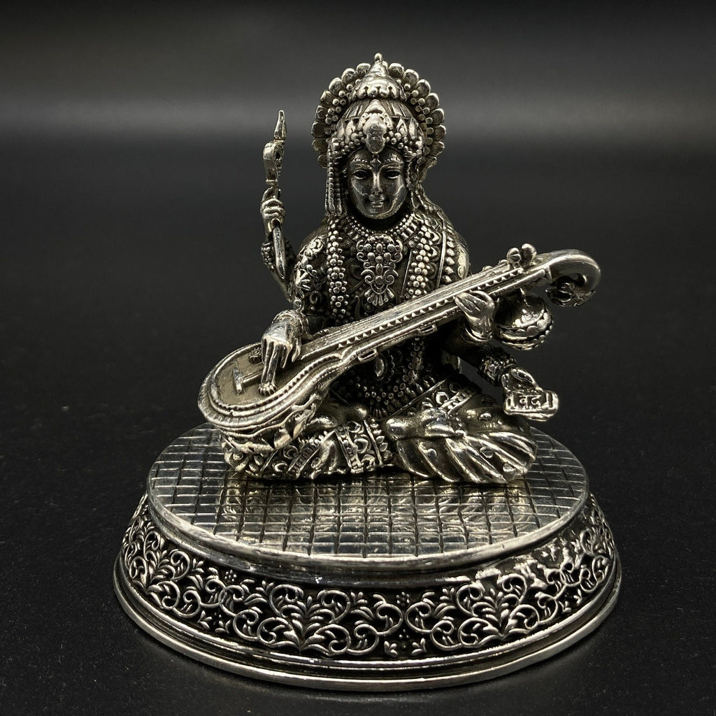 925 Sterling Silver  Saraswati Statue