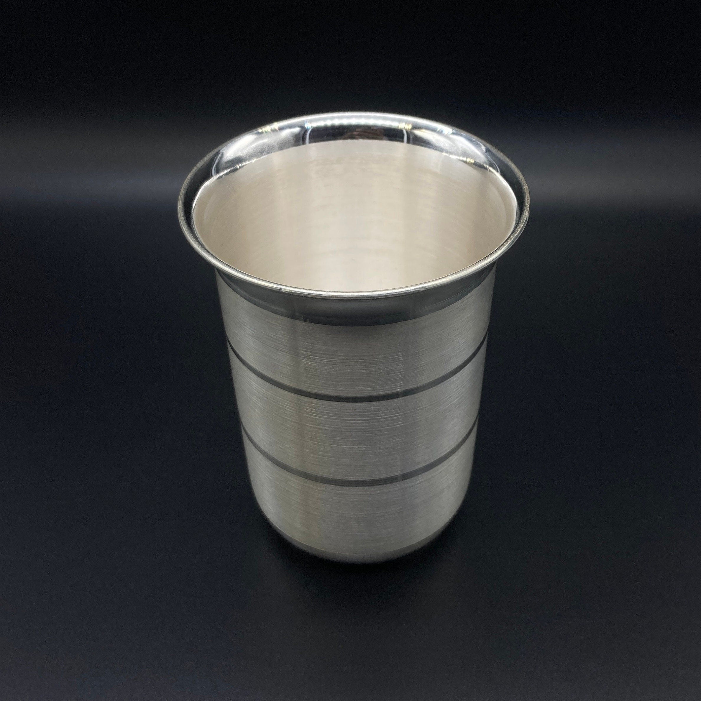 999 Solid Silver Big Glass For Drinking Water / Milk