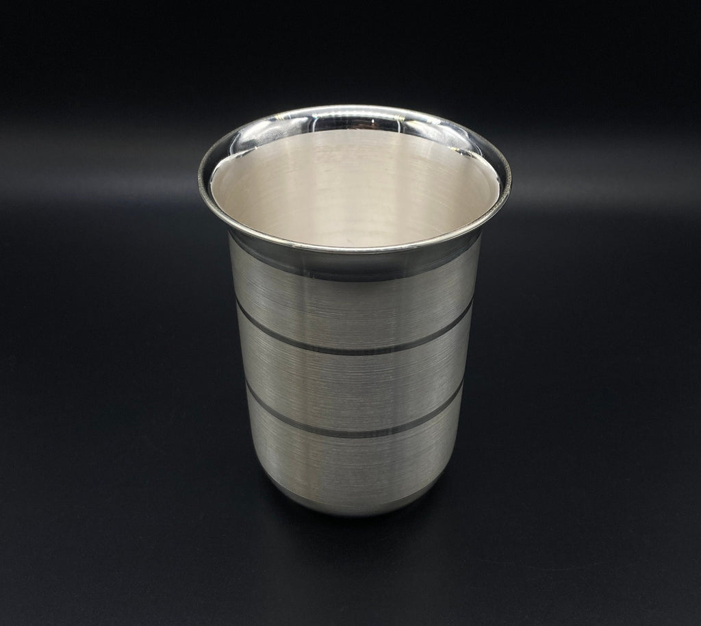 999 Solid Silver Big Glass For Drinking Water / Milk
