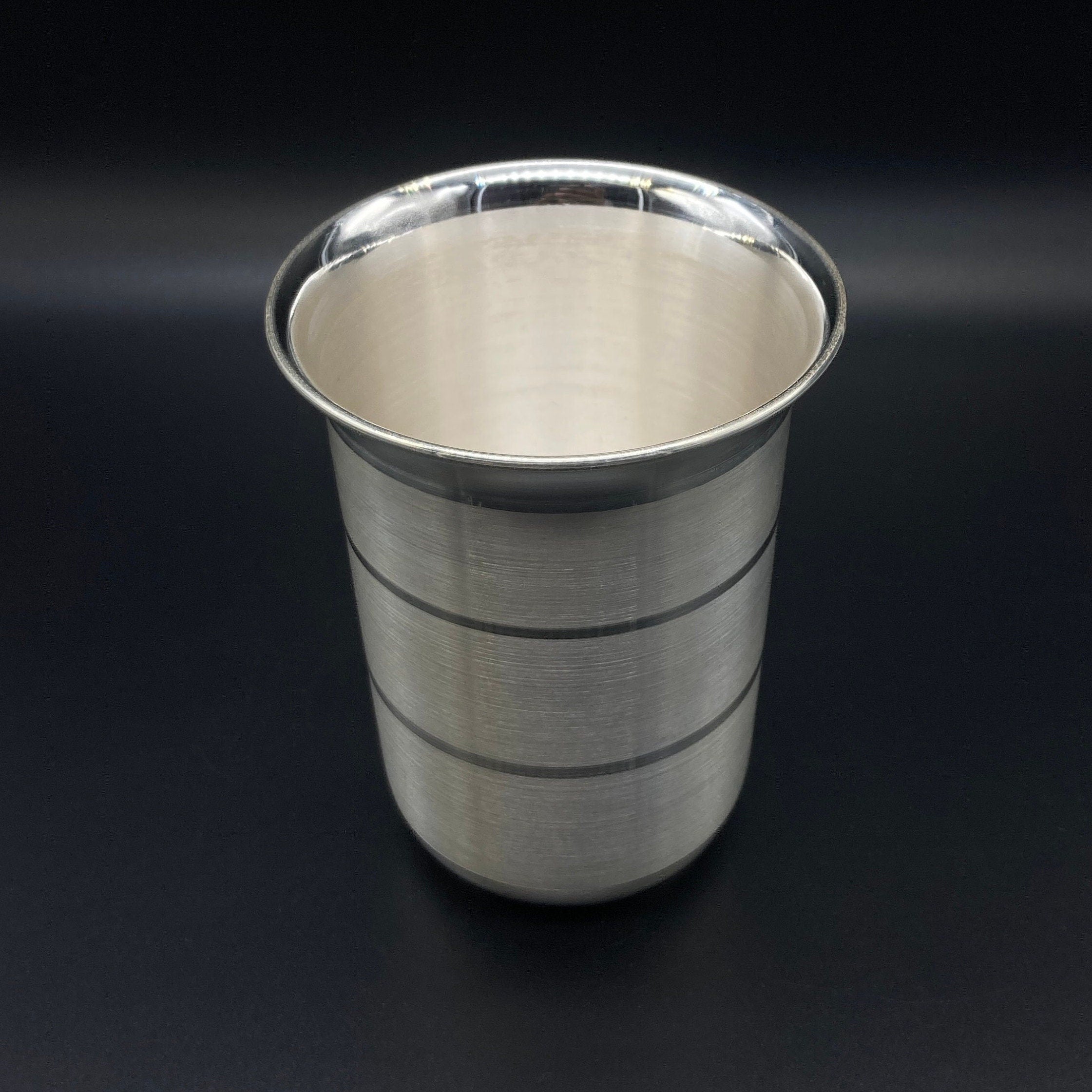 999 Solid Silver Big Glass For Drinking Water / Milk