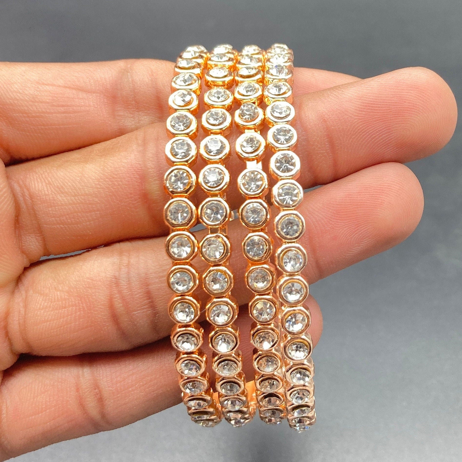 CZ Bangles Rose Gold Bangles / Diamond Bangles