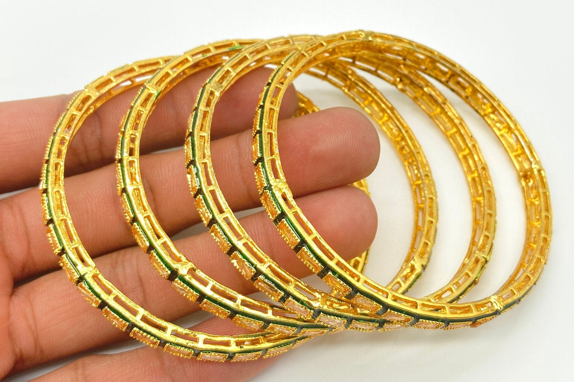 CZ Bangles Gold Platted Bangles / Diamond Bangles
