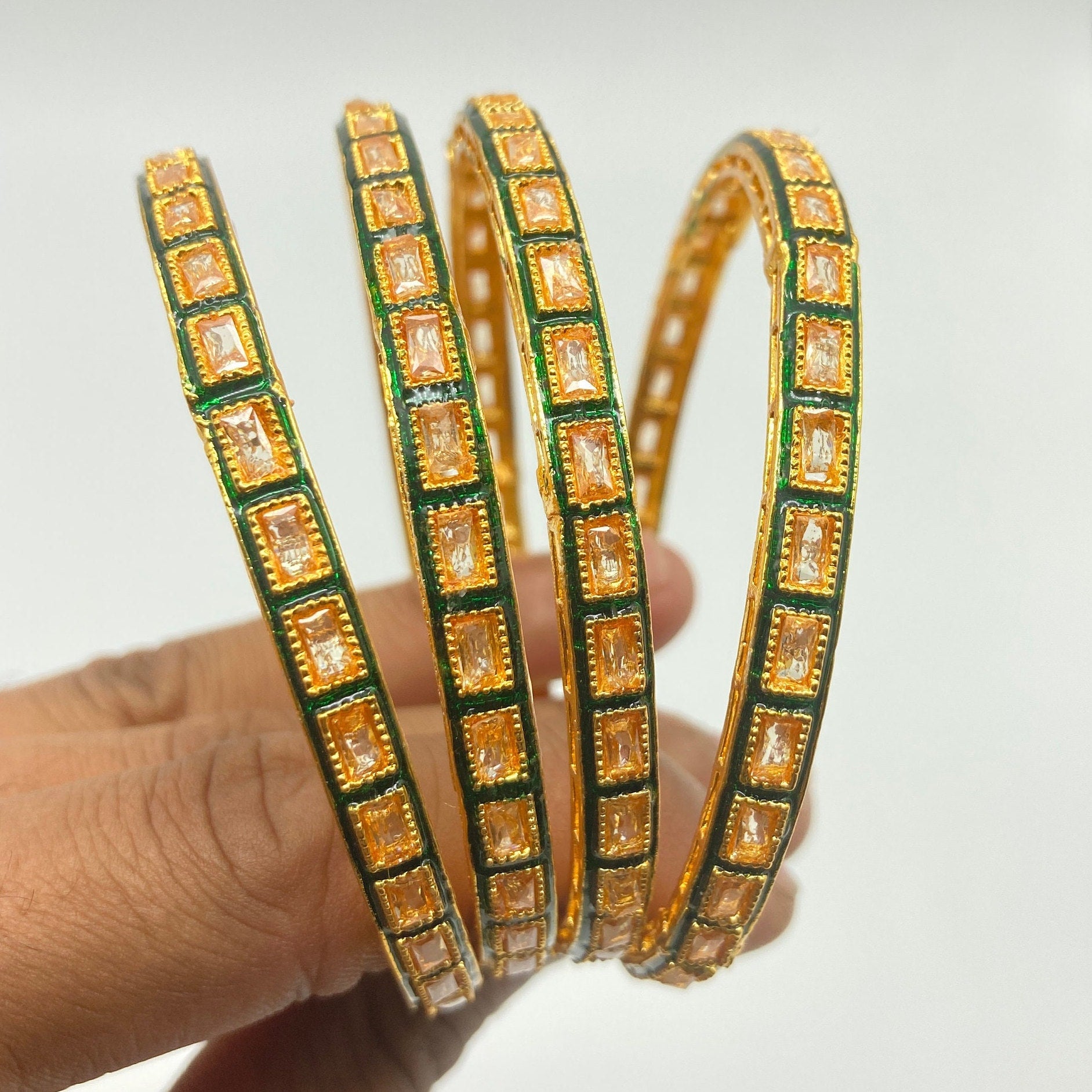 CZ Bangles Gold Platted Bangles / Diamond Bangles