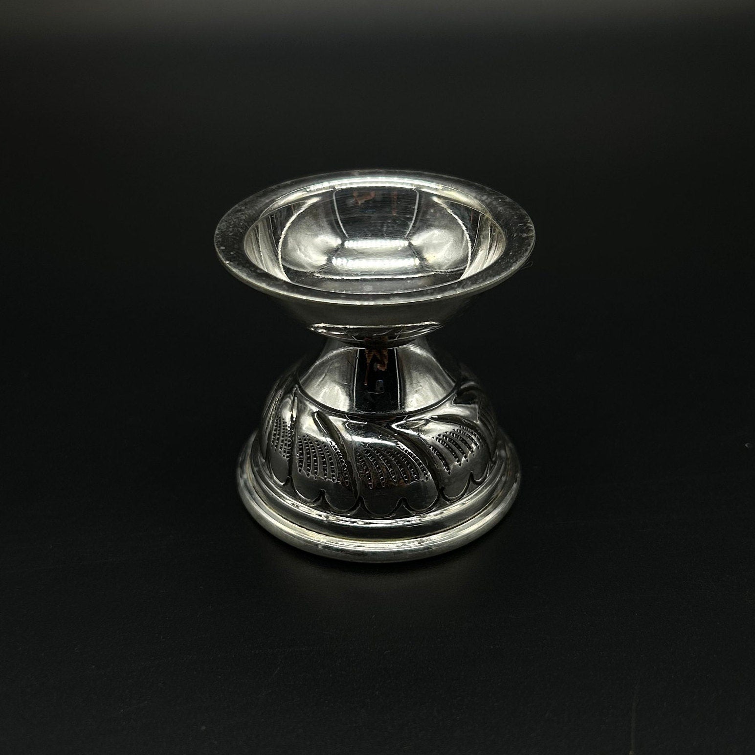 925 Solid Silver Diya / Silver Antique Diya