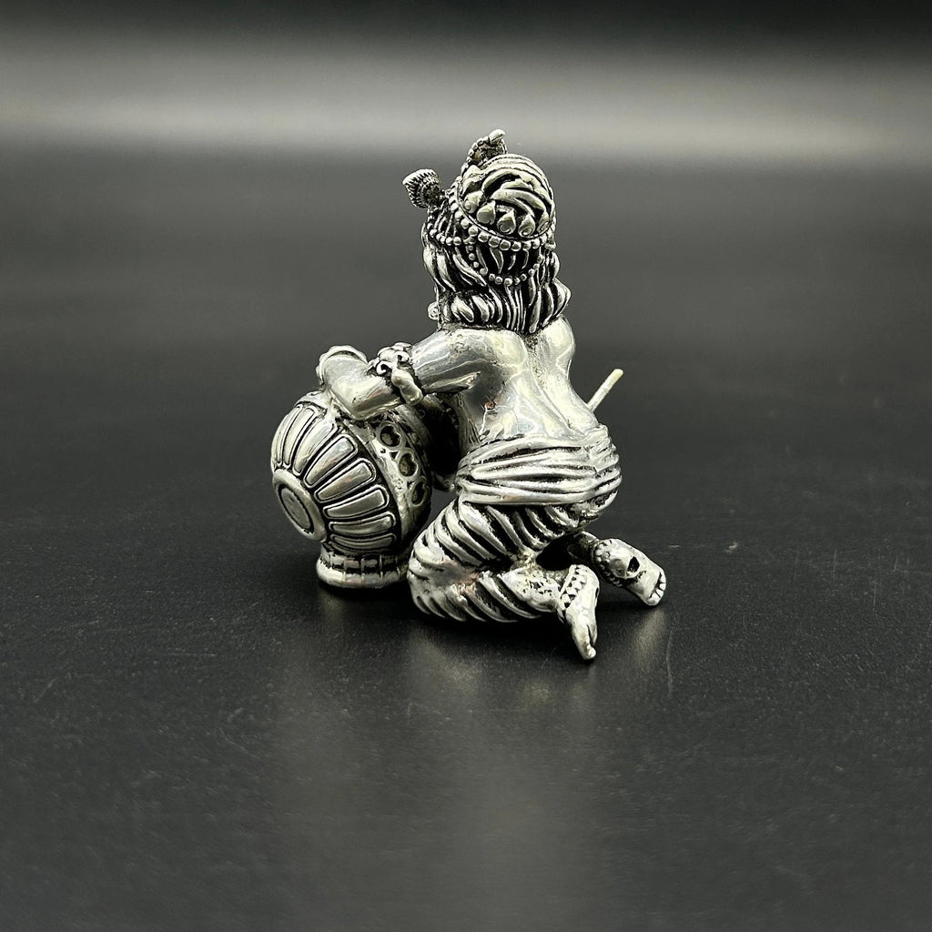 925 Sterling Silver Laddu Gopal Ji Statue / Silver Khana Ji Idol / Bal Gopal / Krishna ji Idol