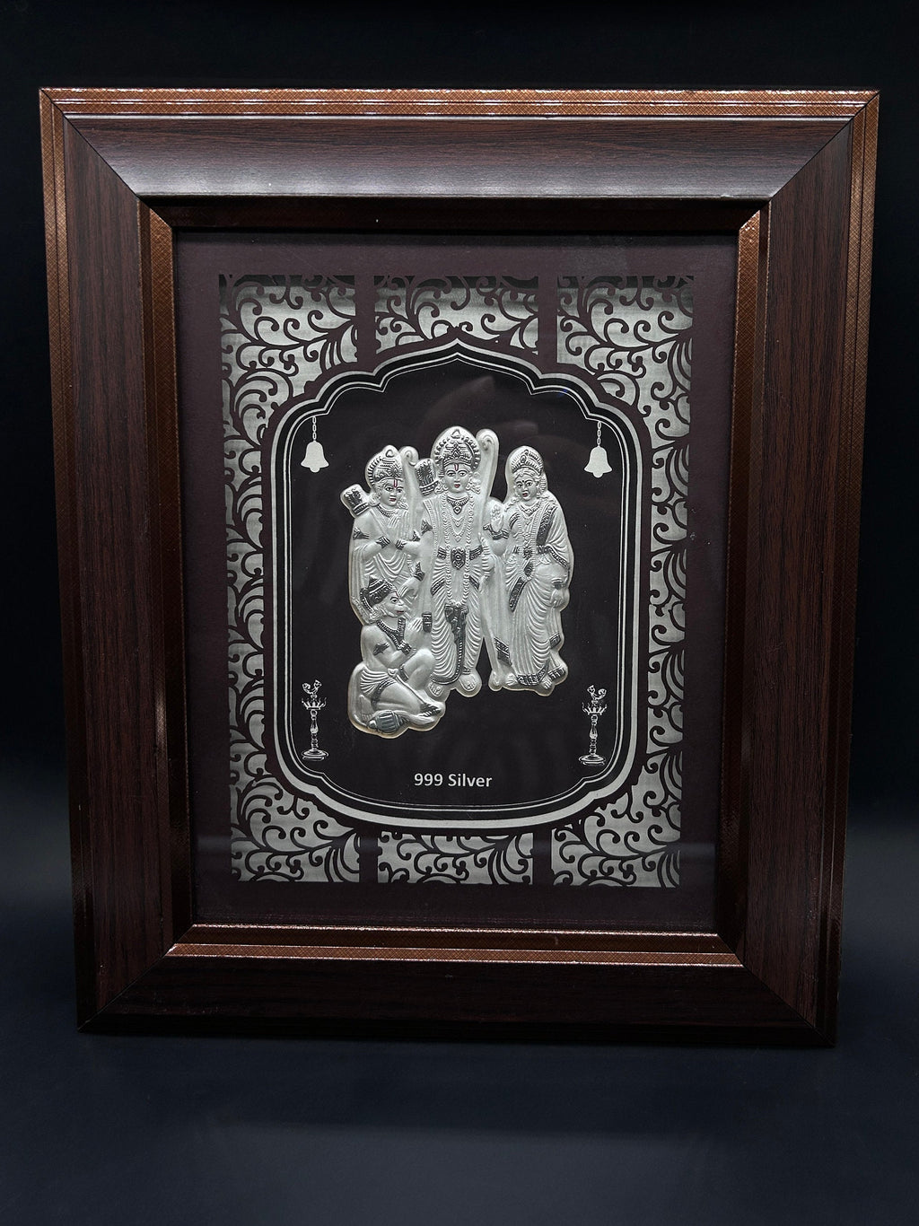 999 Silver Ramdarbar With Photo Frame, Silver Ramdarbar Frame, Silver Ramdarbar