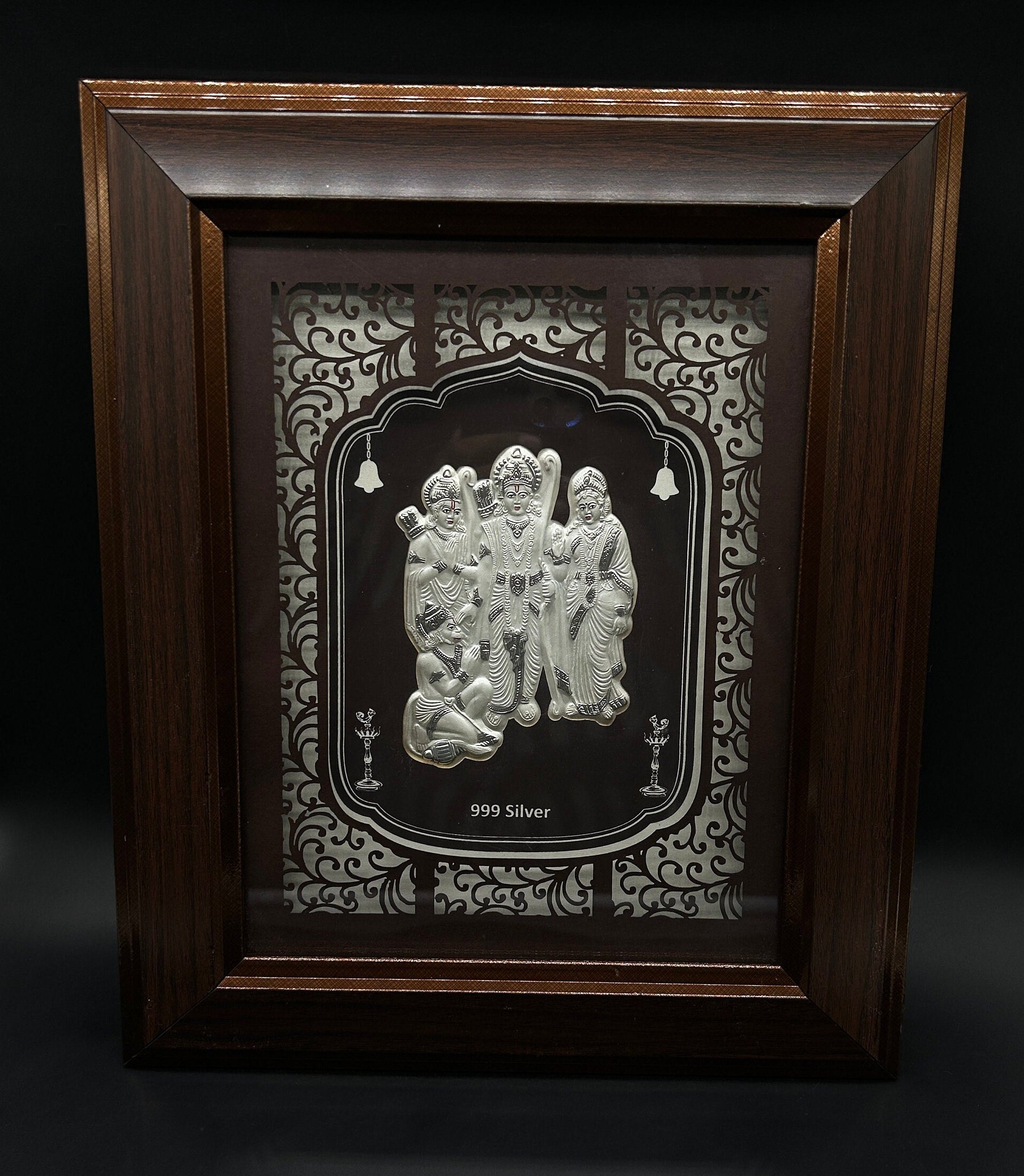 999 Silver Ramdarbar With Photo Frame, Silver Ramdarbar Frame, Silver Ramdarbar