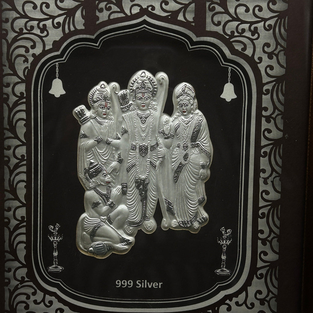 999 Silver Ramdarbar With Photo Frame, Silver Ramdarbar Frame, Silver Ramdarbar