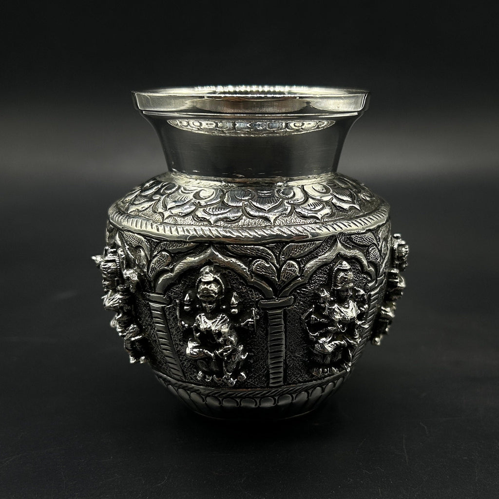925 Sterling Silver Laxmi Kalash / Silver Astha Mangal Kalash