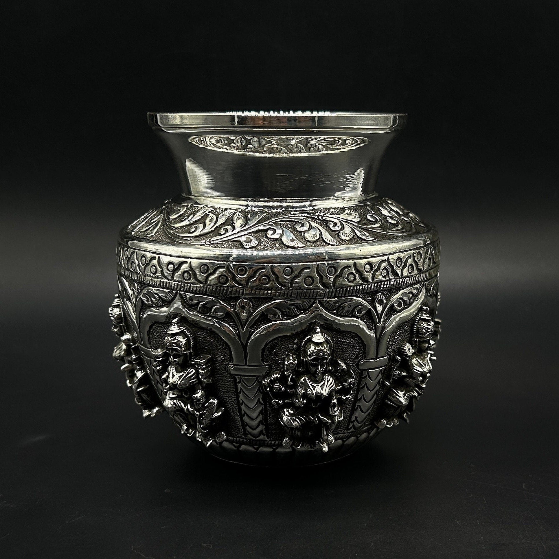 925 Sterling Silver Astha Laxmi Kalash