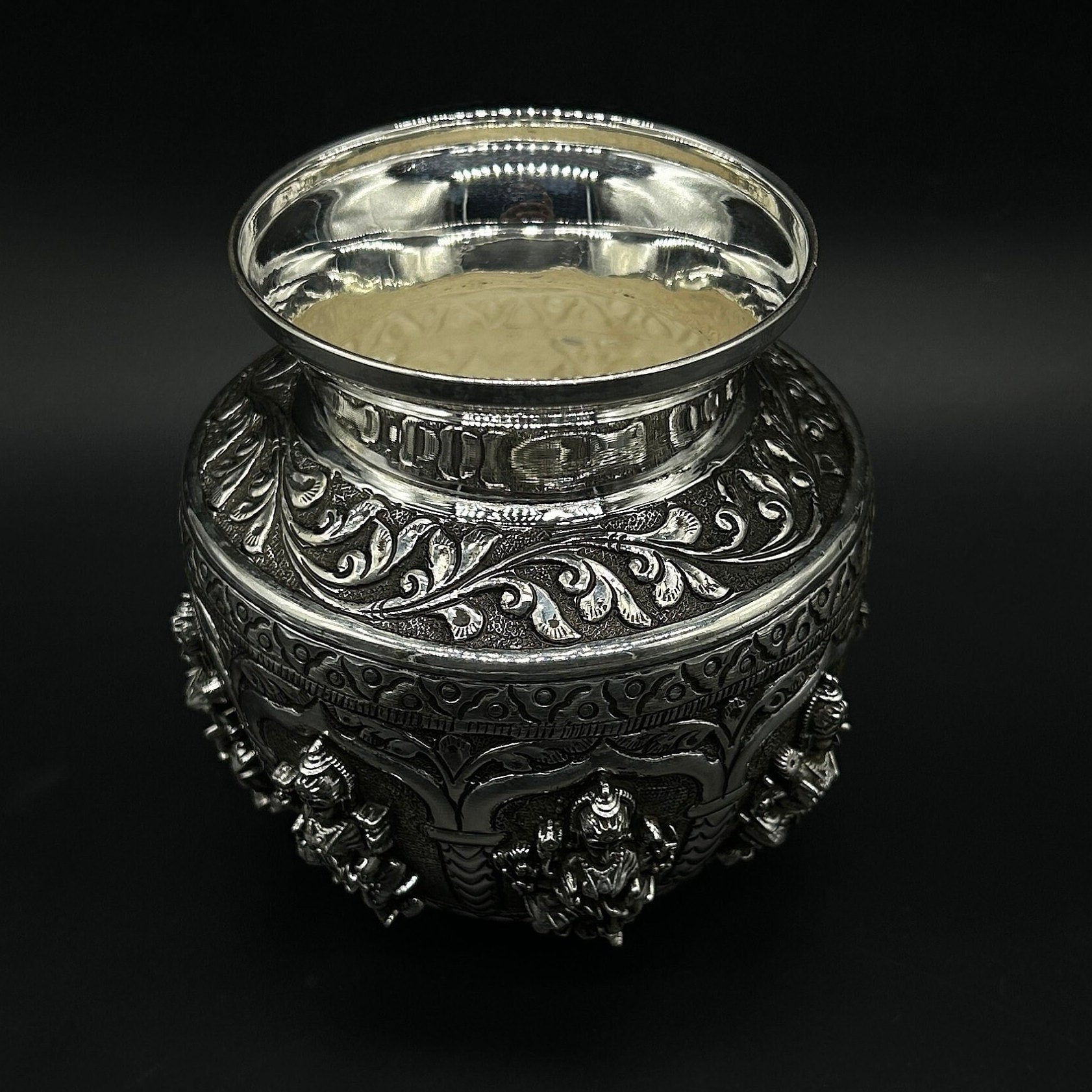925 Sterling Silver Astha Laxmi Kalash