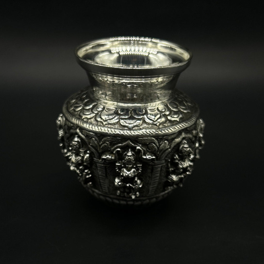 925 Sterling Silver Laxmi Kalash / Silver Astha Mangal Kalash
