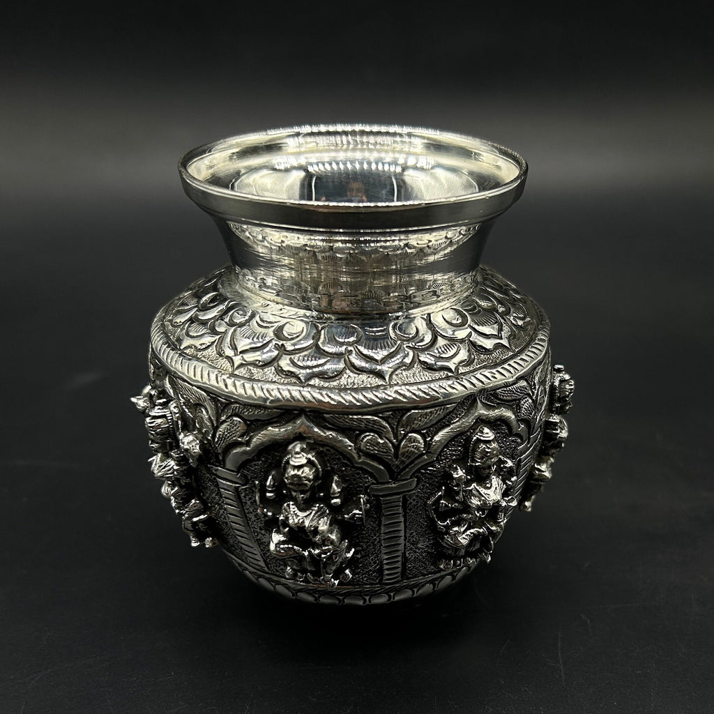 925 Sterling Silver Laxmi Kalash / Silver Astha Mangal Kalash