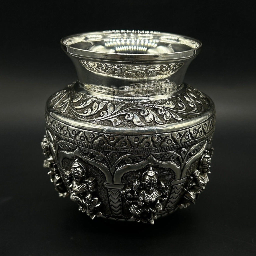 925 Sterling Silver Astha Laxmi Kalash