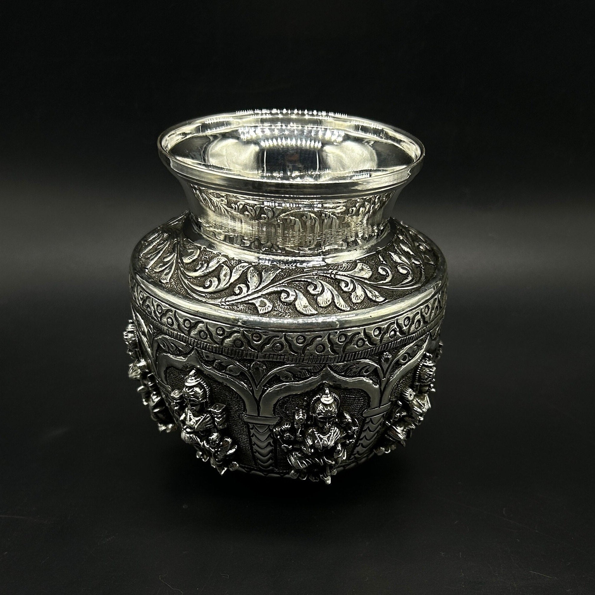 925 Sterling Silver Astha Laxmi Kalash