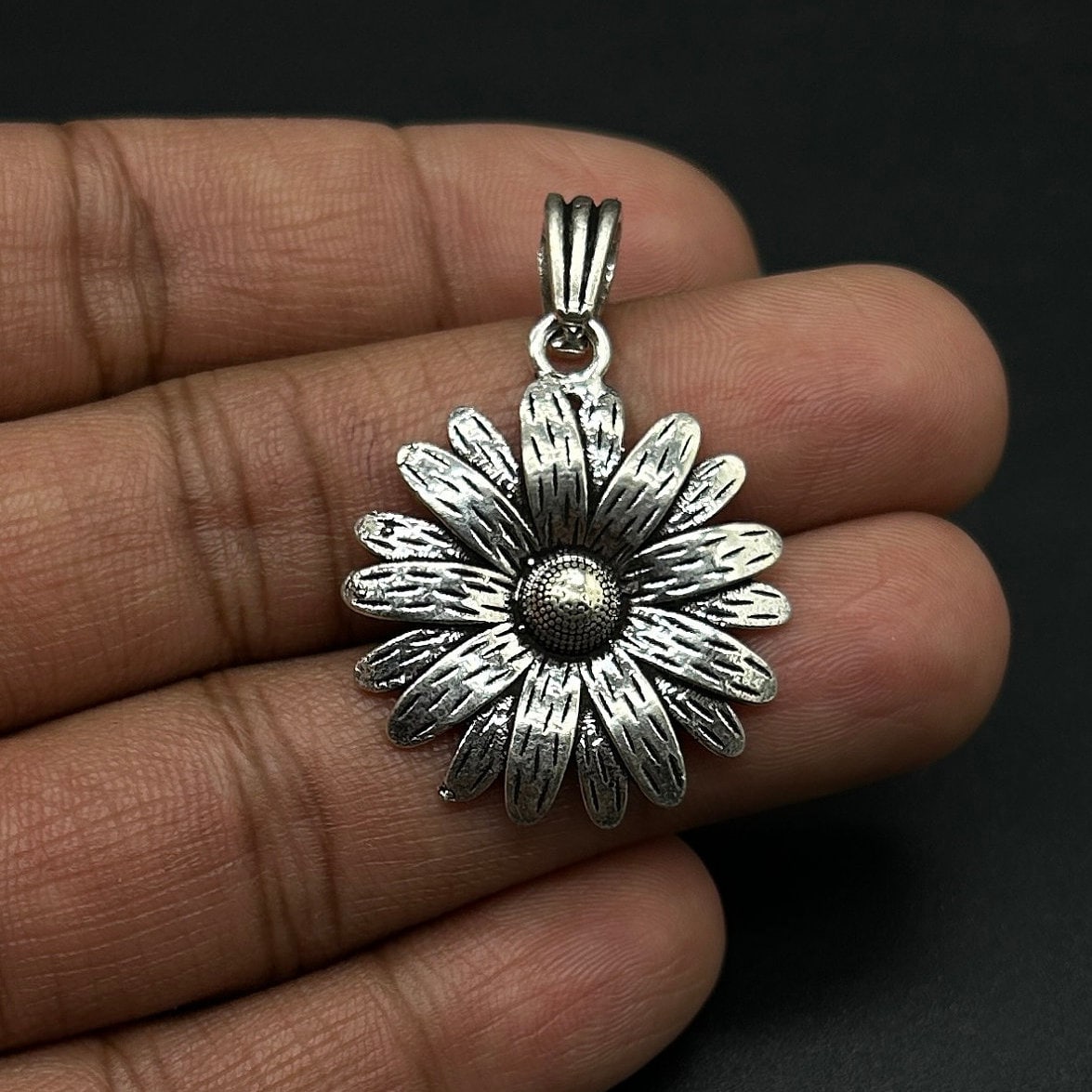 925 Sterling Silver Flower Pendant, Silver Pendant Flower, Silver Pendant, Silver Pendant, Valentine Gift