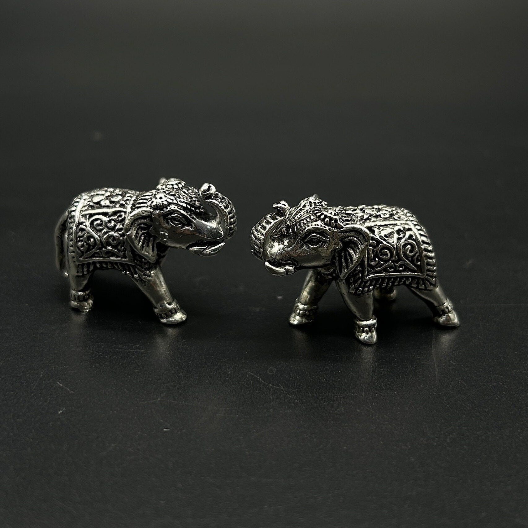 925 Sterling Silver Elephant Idol / Silver Elephant Statue
