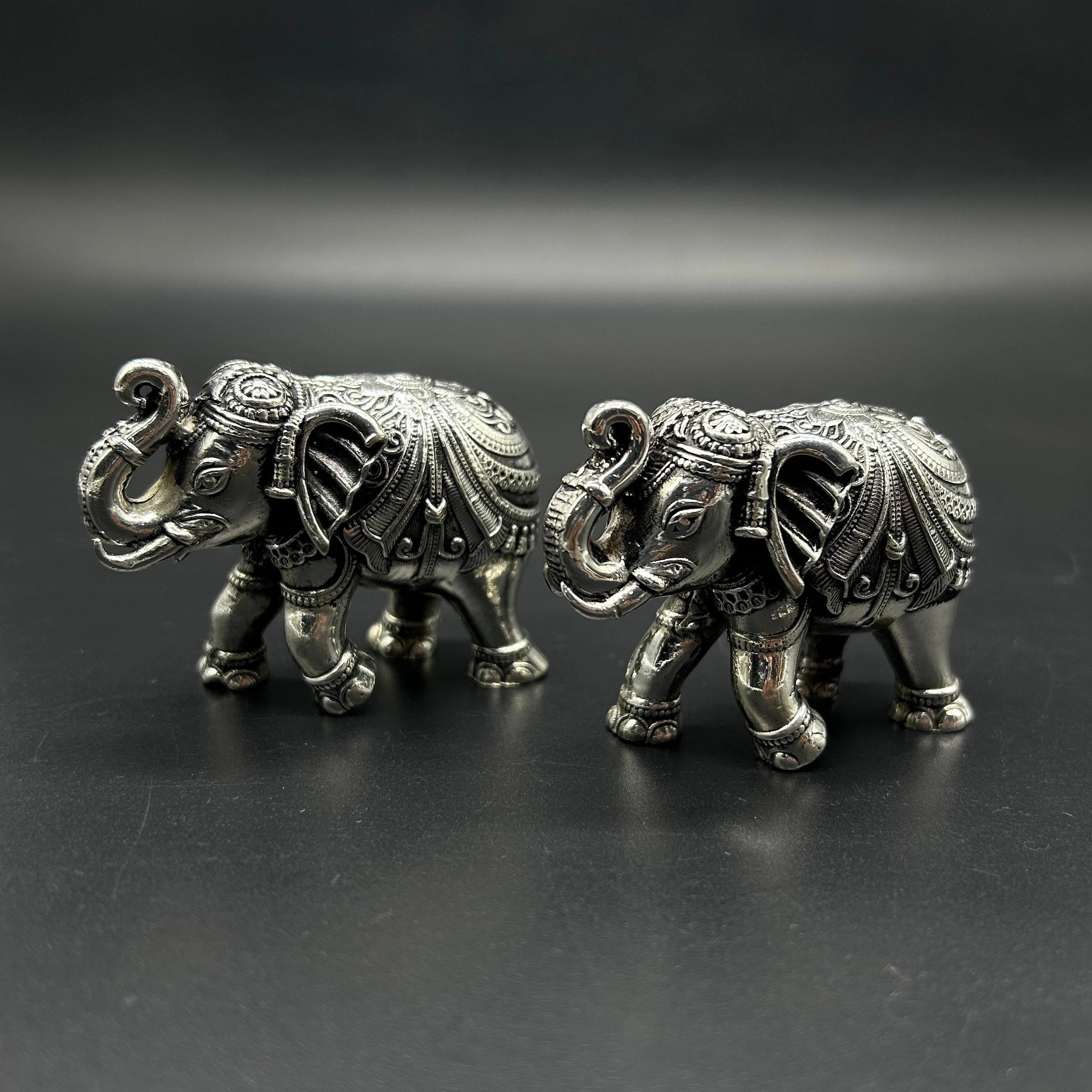 925 Sterling Silver Elephant Idol / Silver Elephant Statue