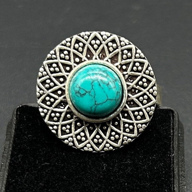 925 Sterling Silver Turquoise Ring 925 Sterling Silver Adjustable Ring Sterling Silver Ring Gemstone Ring Bridal Ring Wedding Ring
