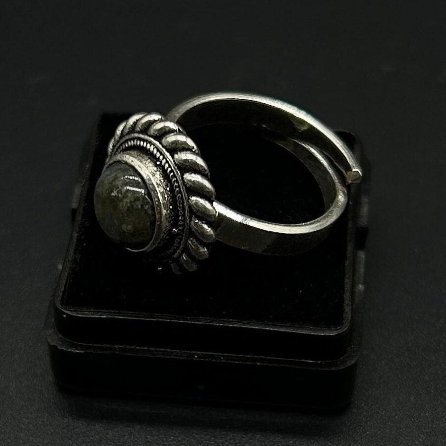 925 Sterling Silver Labradorite Ring 925 Sterling Silver Adjustable Ring 925 Sterling Silver  Gemstone Ring Bridal Ring Wedding Ring