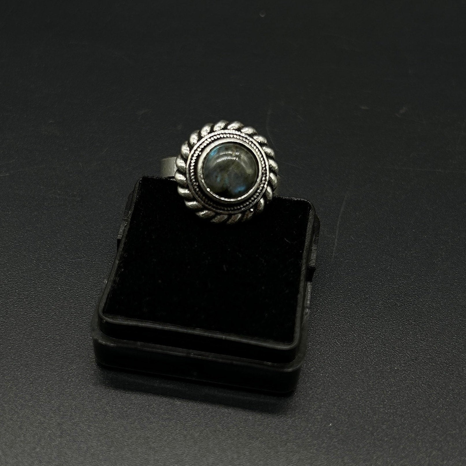 925 Sterling Silver Labradorite Ring 925 Sterling Silver Adjustable Ring 925 Sterling Silver  Gemstone Ring Bridal Ring Wedding Ring