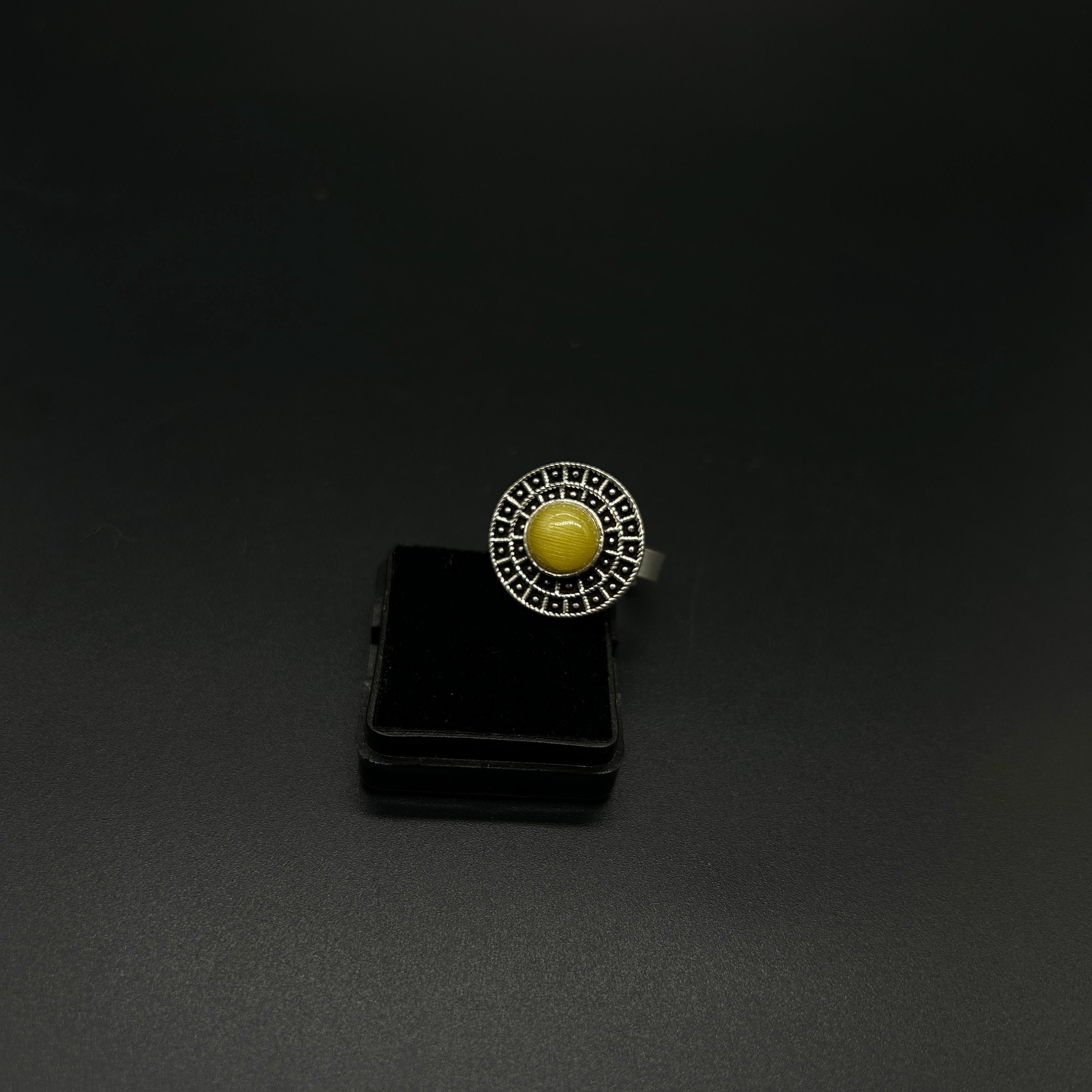 925 Sterling Silver Yellow Gemstone Ring 925 Sterling Silver Adjustable Ring 925 Sterling Silver  Gemstone Ring Bridal Ring Wedding Ring
