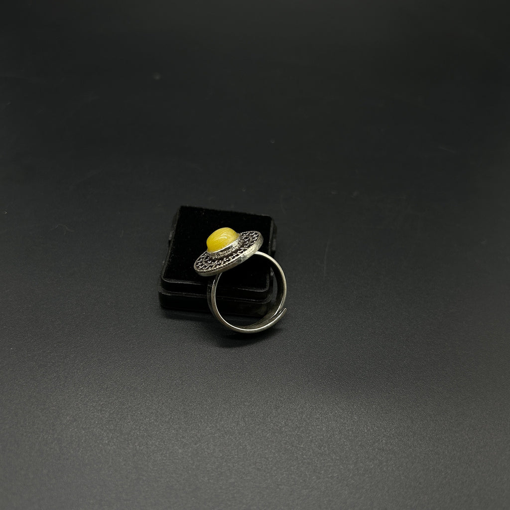 925 Sterling Silver Yellow Gemstone Ring 925 Sterling Silver Adjustable Ring 925 Sterling Silver  Gemstone Ring Bridal Ring Wedding Ring