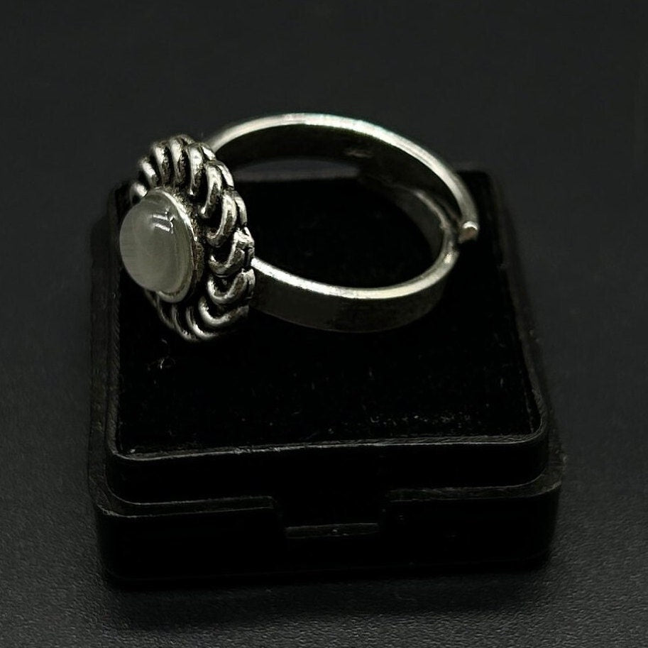 925 Sterling Silver Gray Gemstone Ring 925 Sterling Silver Adjustable Ring 925 Sterling Silver  Gemstone Ring Bridal Ring Wedding Ring