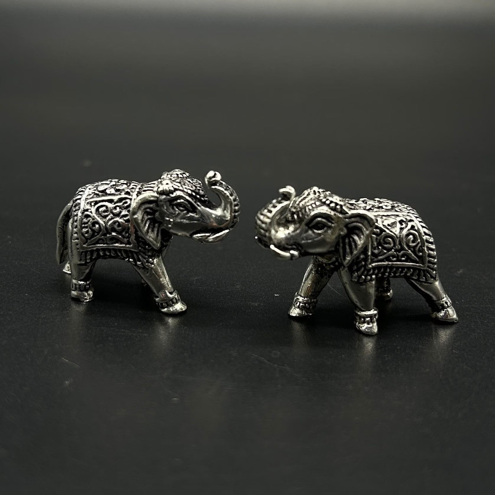 925 Sterling Silver Elephant Idol / Silver Elephant Statue