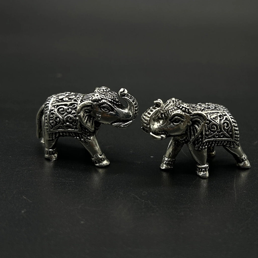 925 Sterling Silver Elephant Idol / Silver Elephant Statue