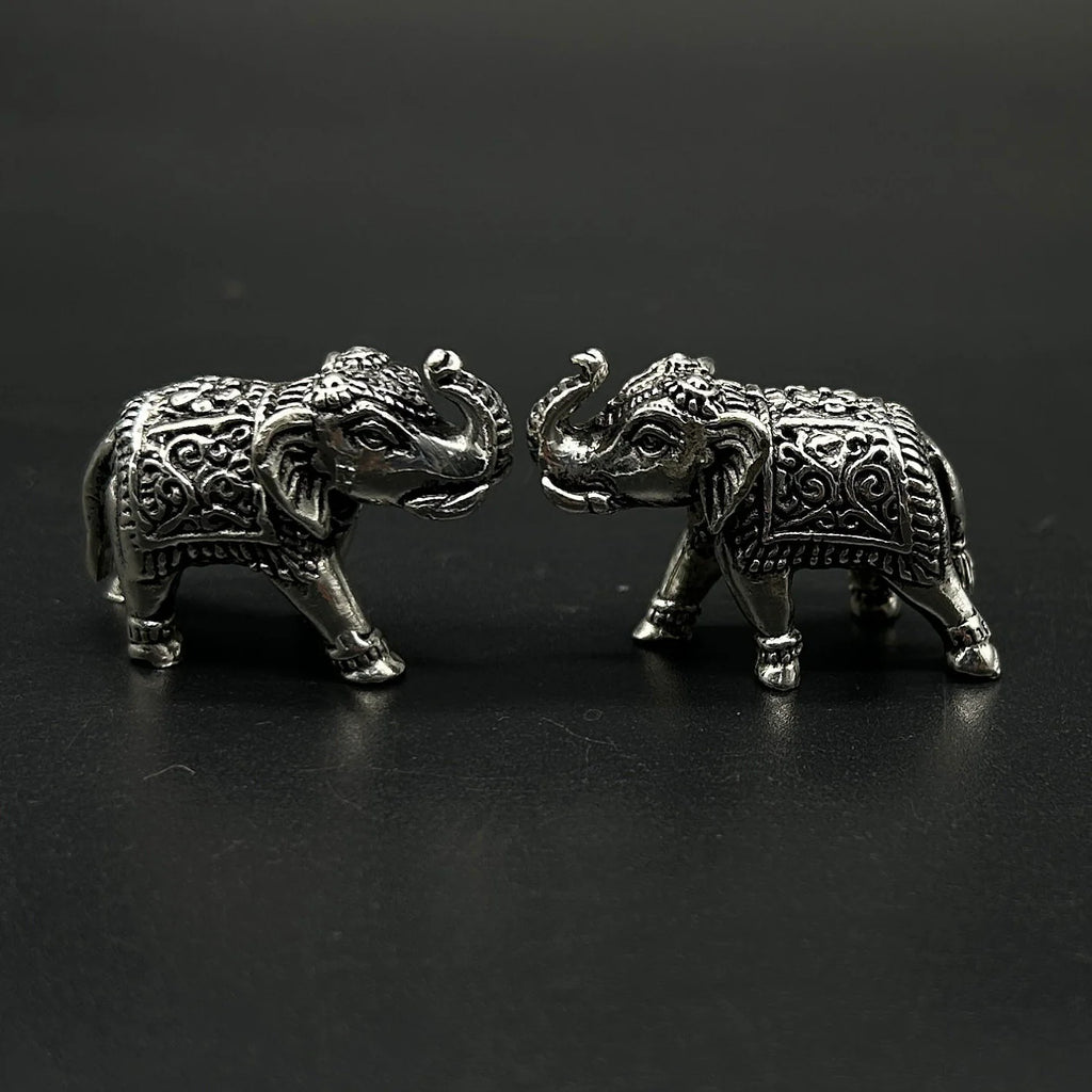 925 Sterling Silver Elephant Idol / Silver Elephant Statue