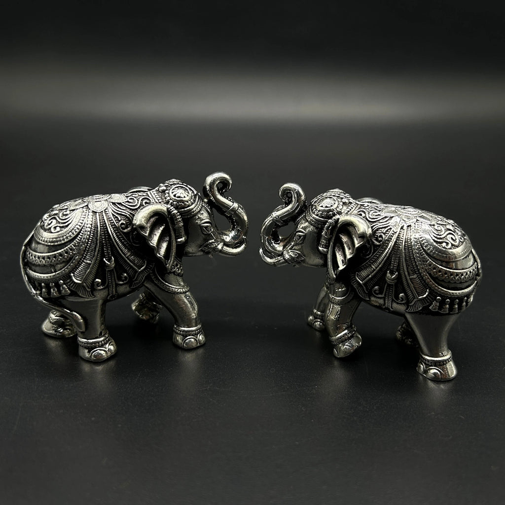 925 Sterling Silver Elephant Idol / Silver Elephant Statue