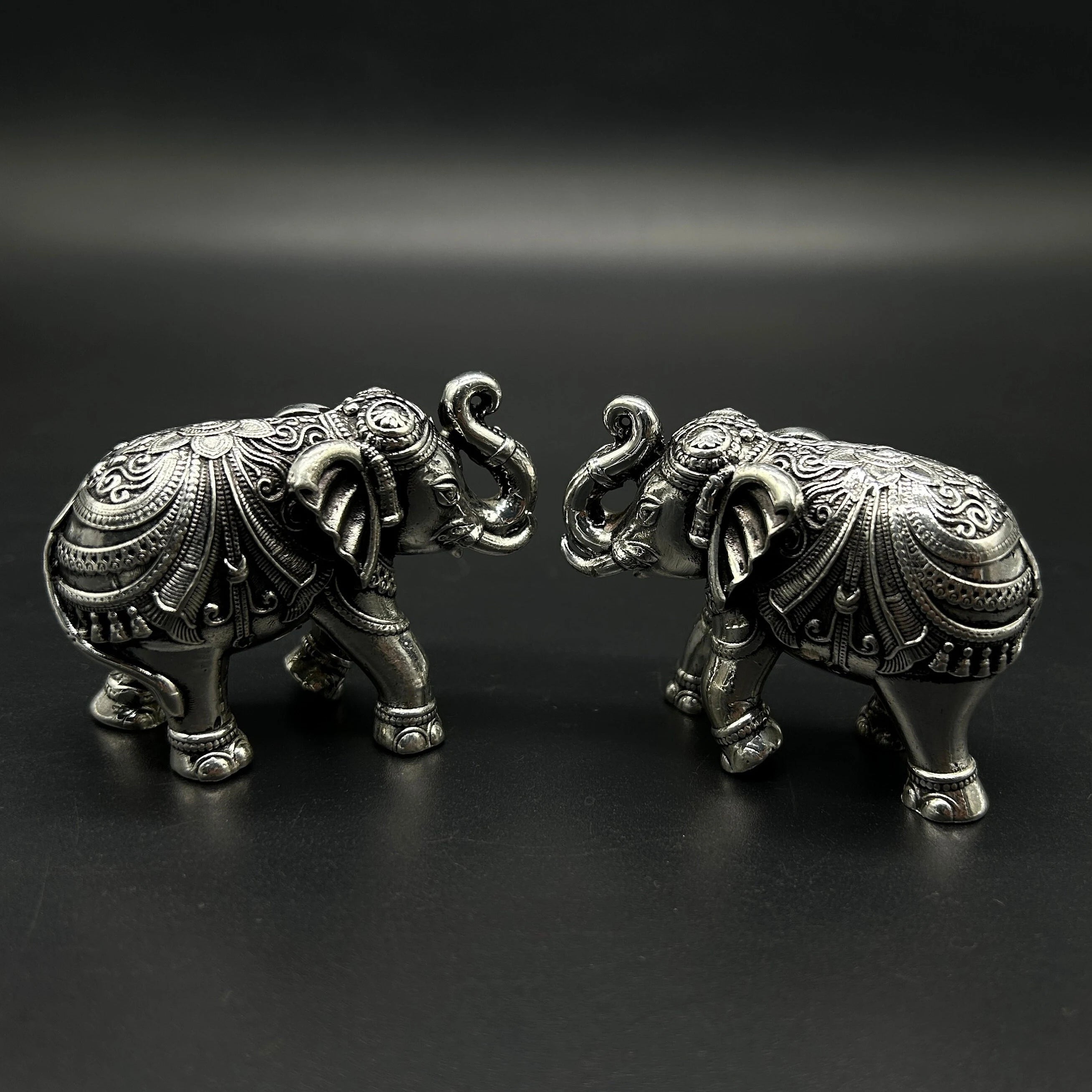 925 Sterling Silver Elephant Idol / Silver Elephant Statue