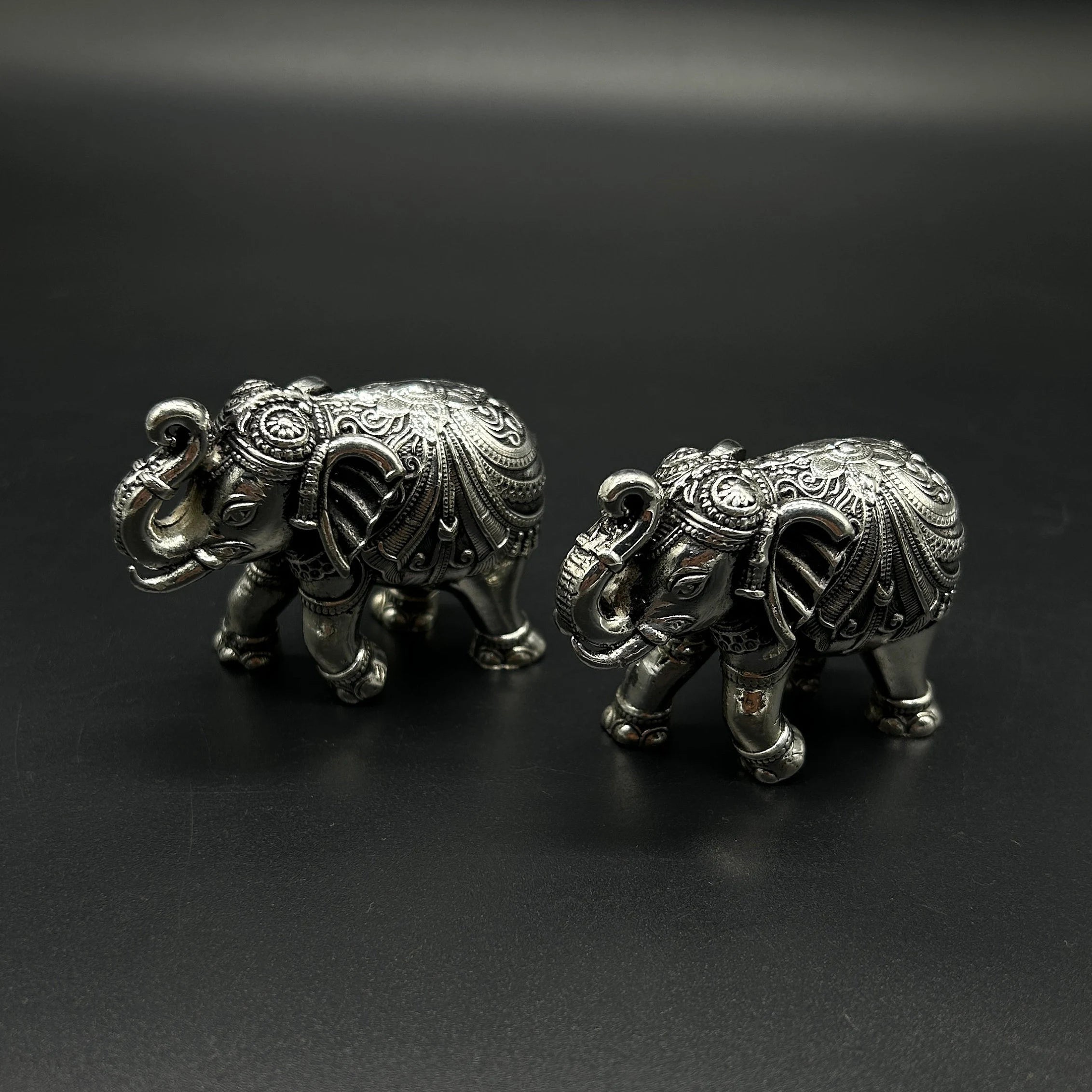 925 Sterling Silver Elephant Idol / Silver Elephant Statue
