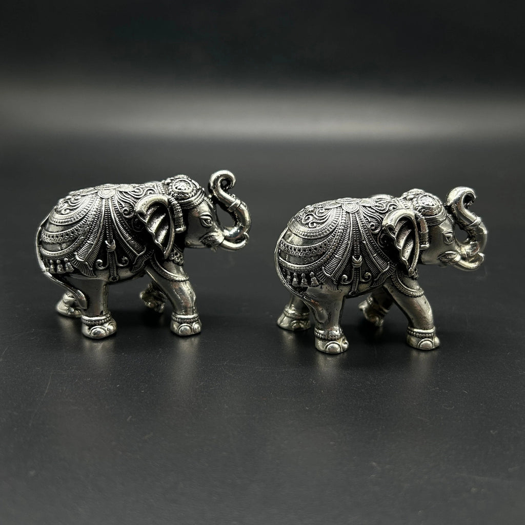 925 Sterling Silver Elephant Idol / Silver Elephant Statue
